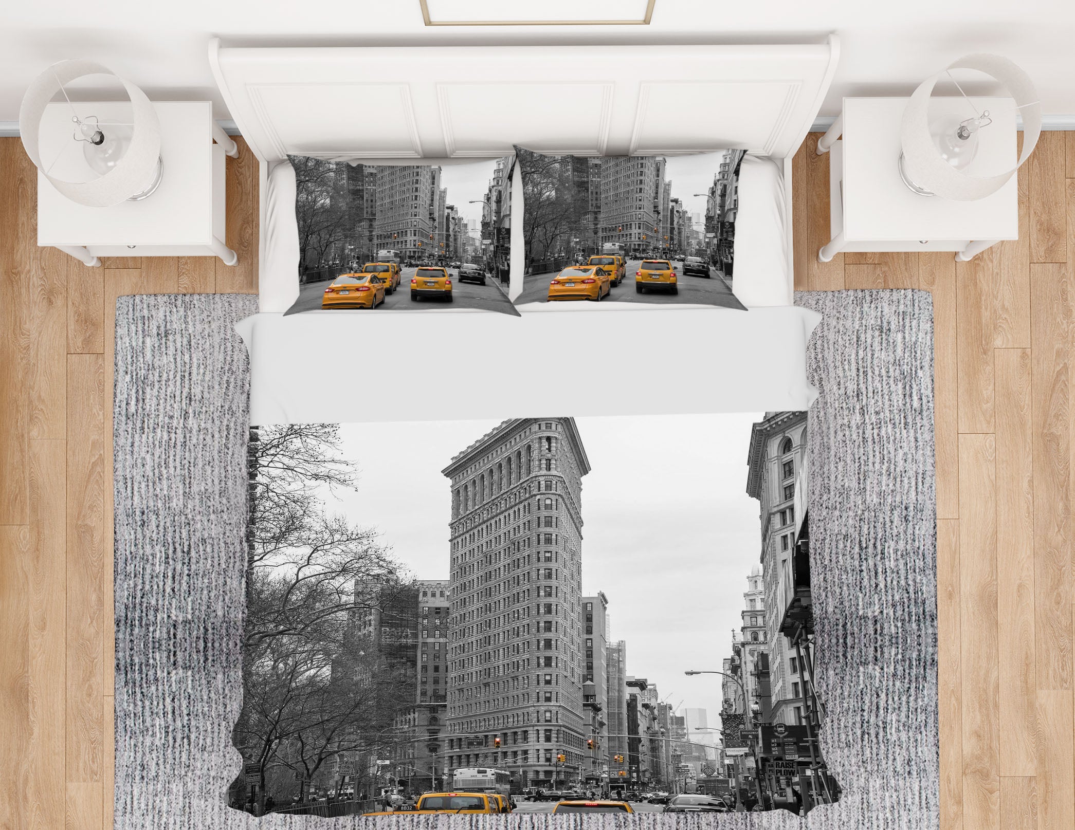 3D Building Taxi 082 Marco Carmassi Bedding Bed Pillowcases Quilt