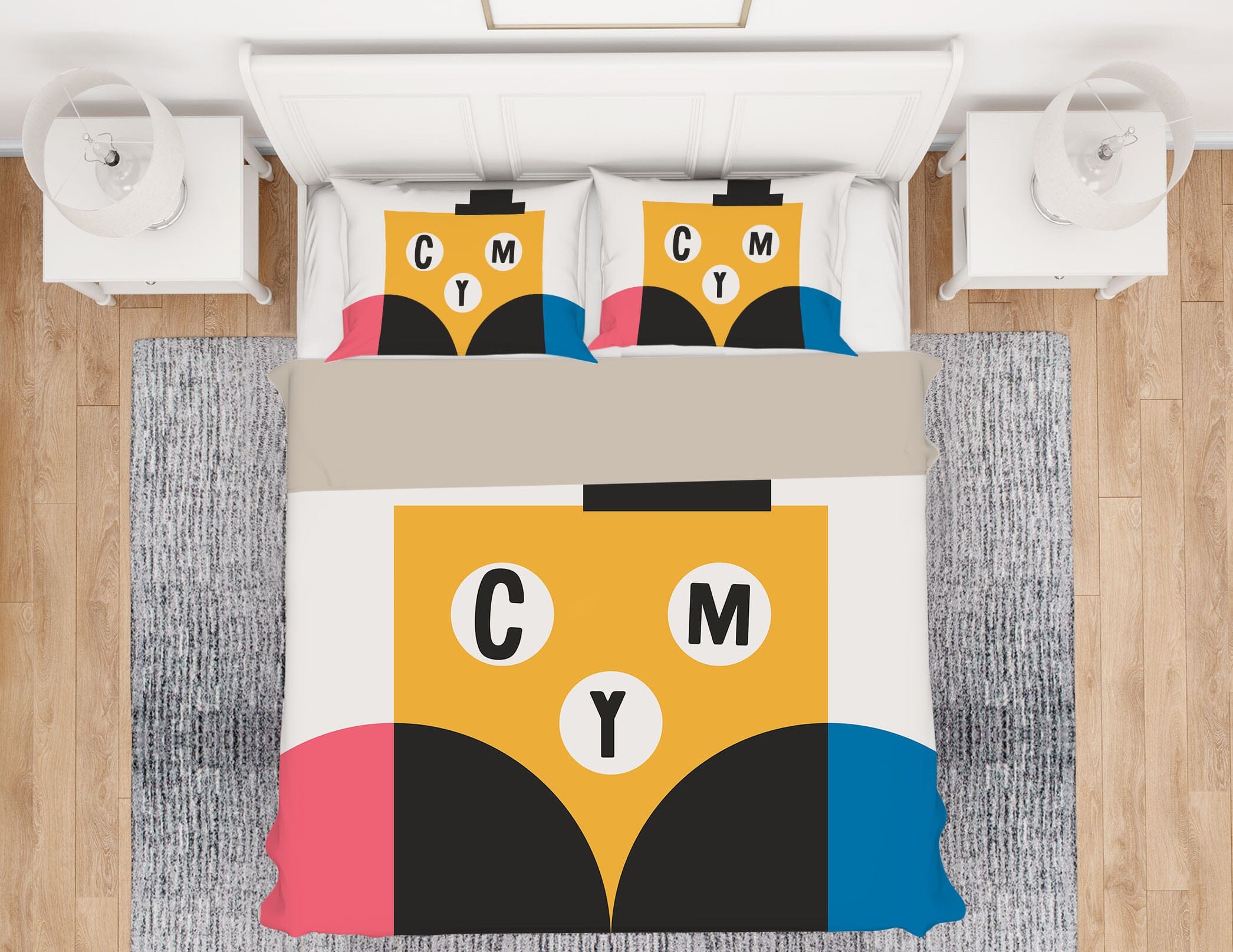 3D Yellow Owl 127 Boris Draschoff Bedding Bed Pillowcases Quilt Quiet Covers AJ Creativity Home
