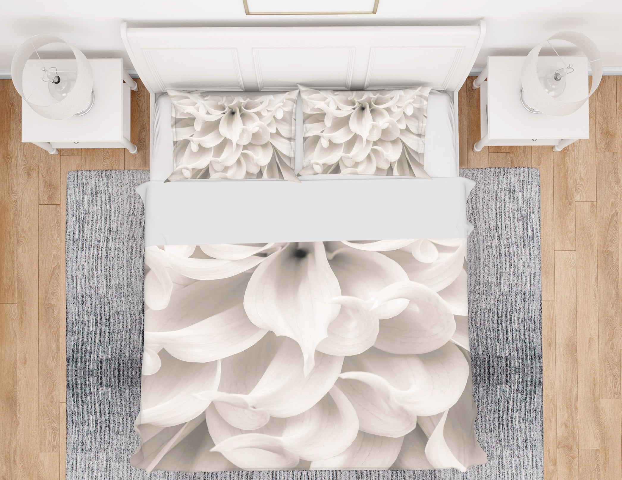 3D White Petal 7199 Assaf Frank Bedding Bed Pillowcases Quilt Cover Duvet Cover