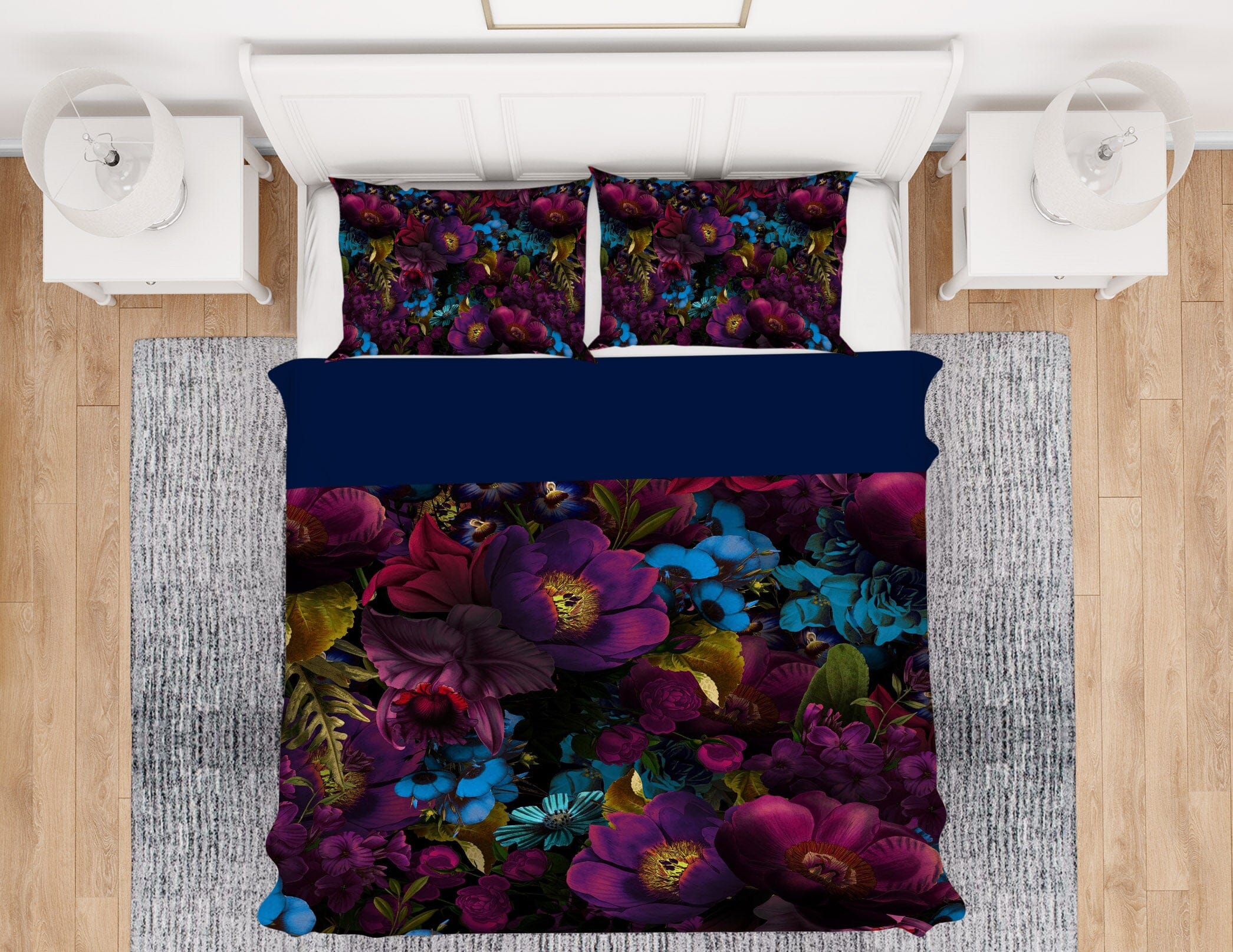 3D Purple Flower 105 Uta Naumann Bedding Bed Pillowcases Quilt Quiet Covers AJ Creativity Home