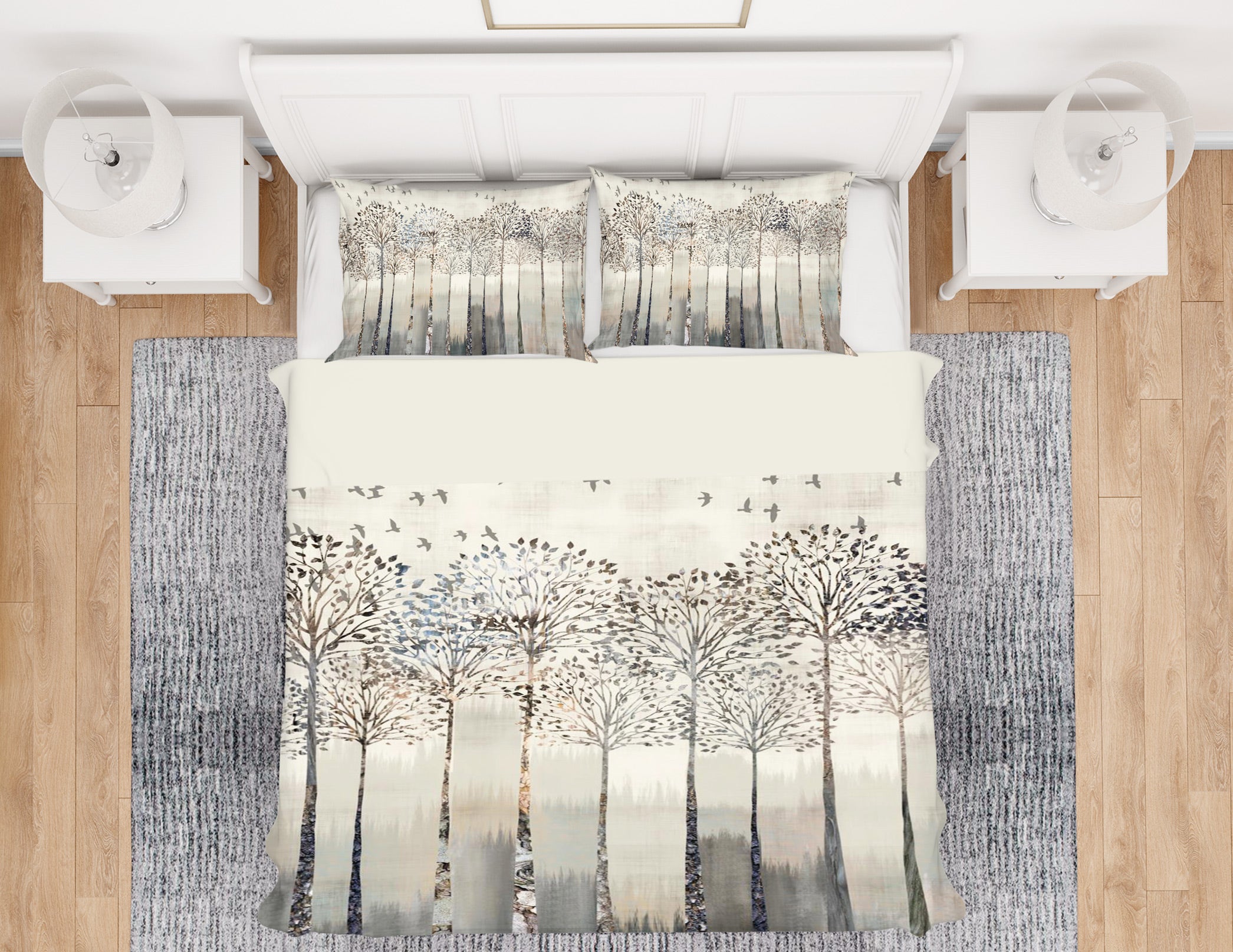 3D Forest 12046 Bed Pillowcases Quilt