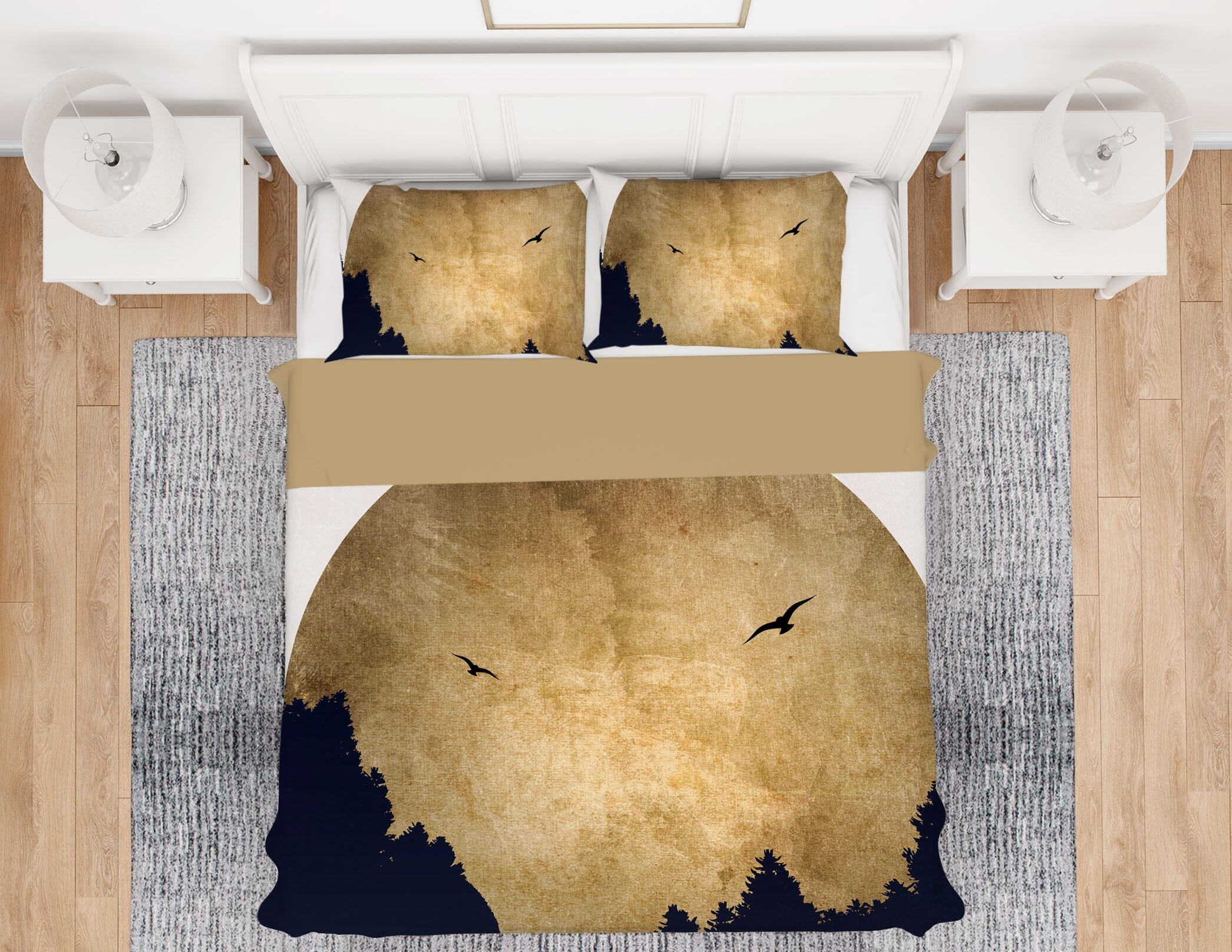 3D Forest Moon 232 Boris Draschoff Bedding Bed Pillowcases Quilt Quiet Covers AJ Creativity Home