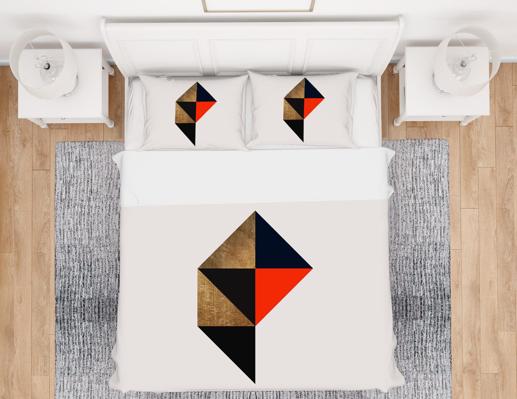 3D Triangle Stitching 230 Boris Draschoff Bedding Bed Pillowcases Quilt Quiet Covers AJ Creativity Home