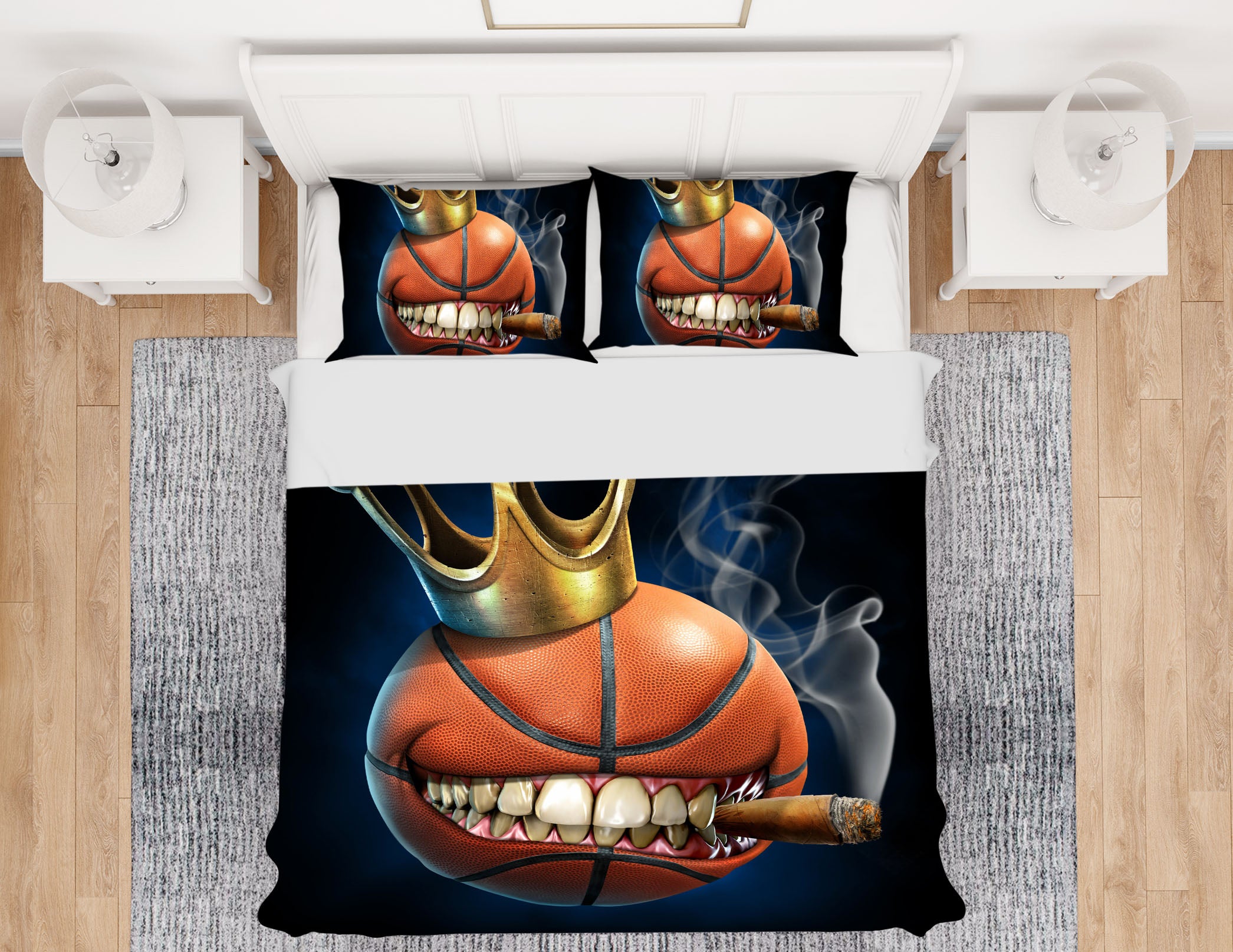 3D Basketball Tooth Smoke Crown 4052 Tom Wood Bedding Bed Pillowcases Quilt