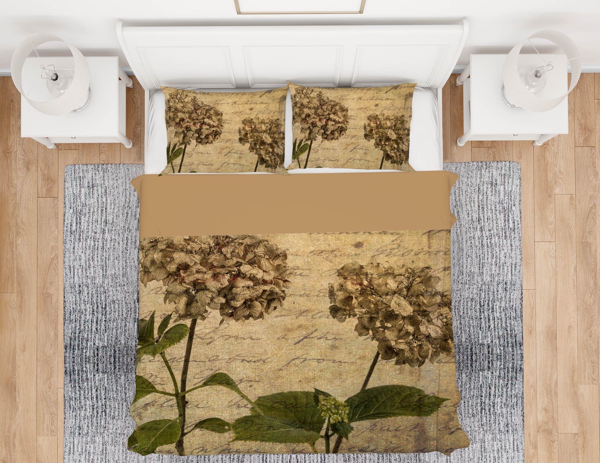 3D Hydrangea 1025 Assaf Frank Bedding Bed Pillowcases Quilt Quiet Covers AJ Creativity Home