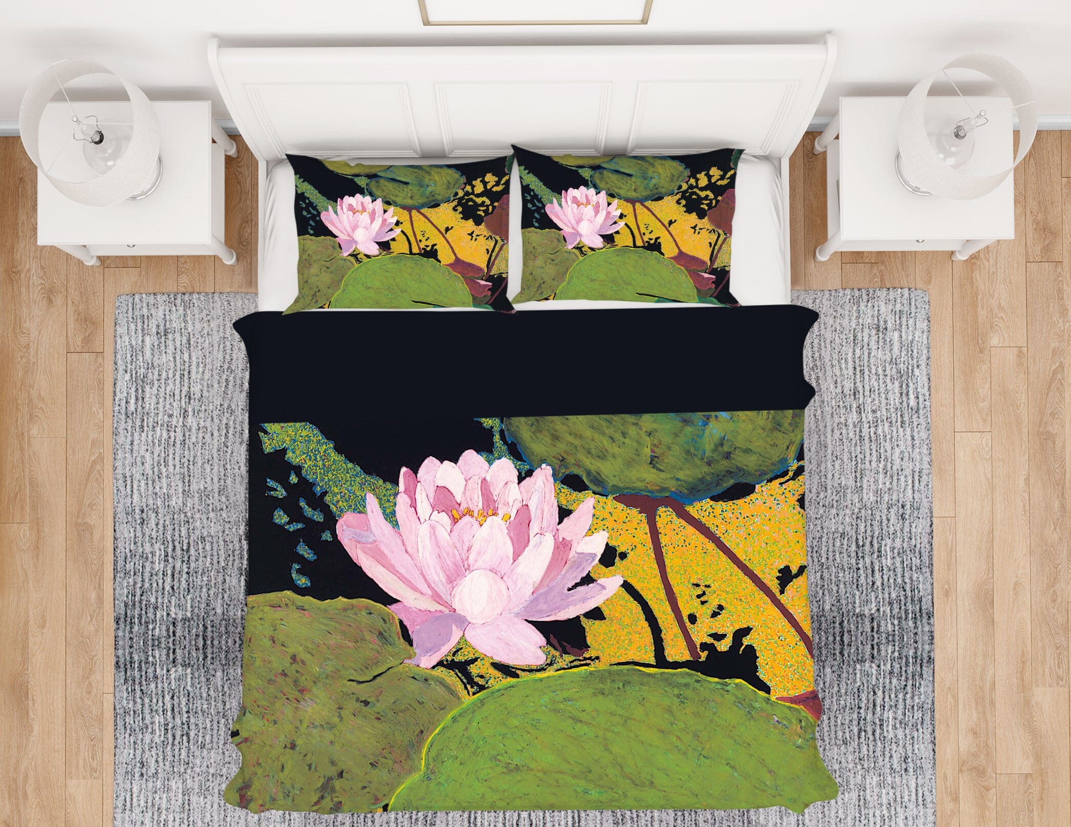 3D Pink Lotus 1163 Allan P. Friedlander Bedding Bed Pillowcases Quilt Quiet Covers AJ Creativity Home