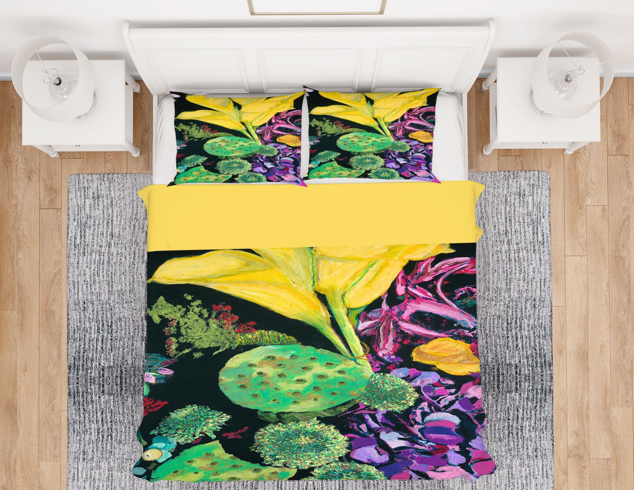 3D Yellow Cala 1179 Allan P. Friedlander Bedding Bed Pillowcases Quilt Quiet Covers AJ Creativity Home