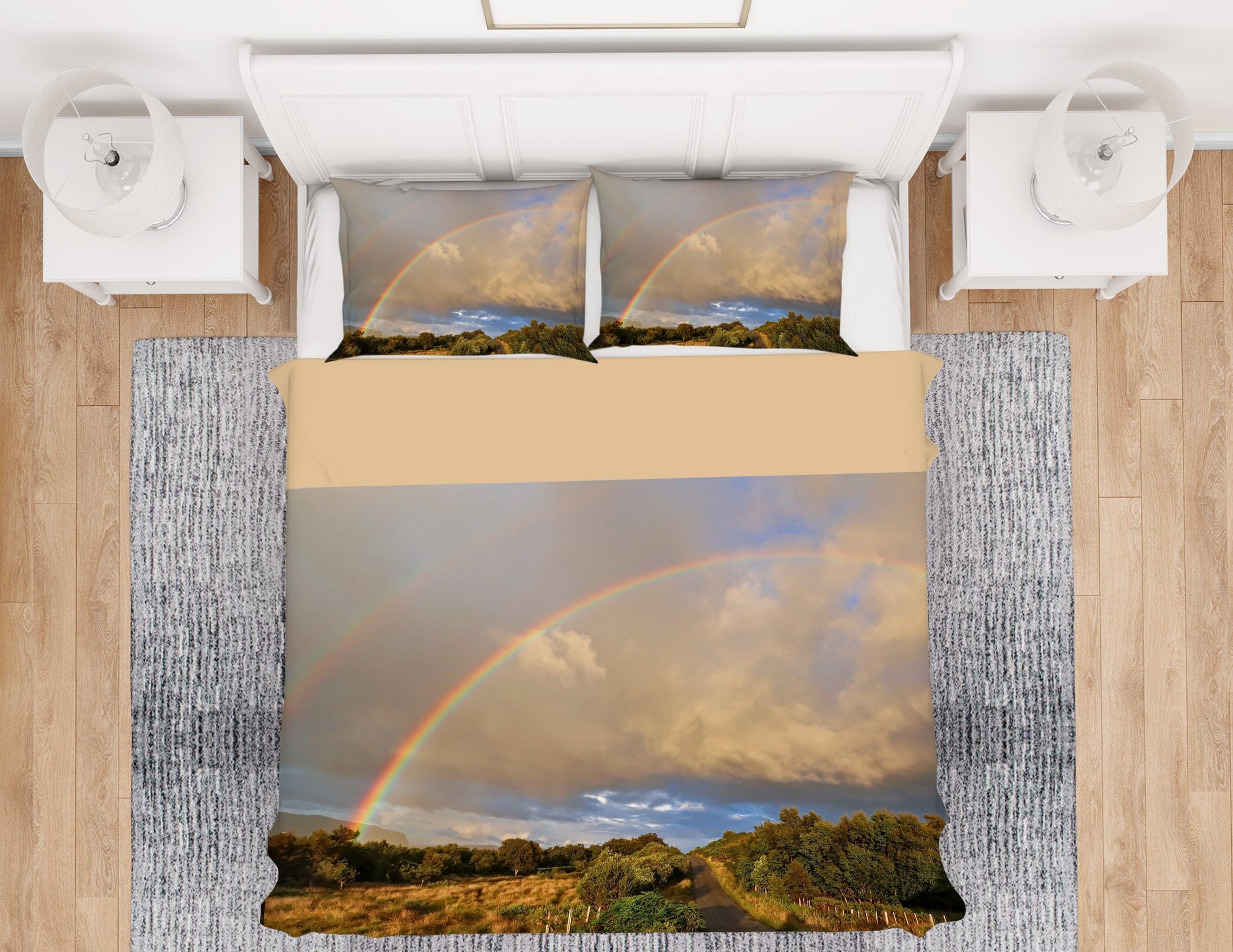 3D Scottish Rainbow 1020 Jerry LoFaro bedding Bed Pillowcases Quilt Quiet Covers AJ Creativity Home