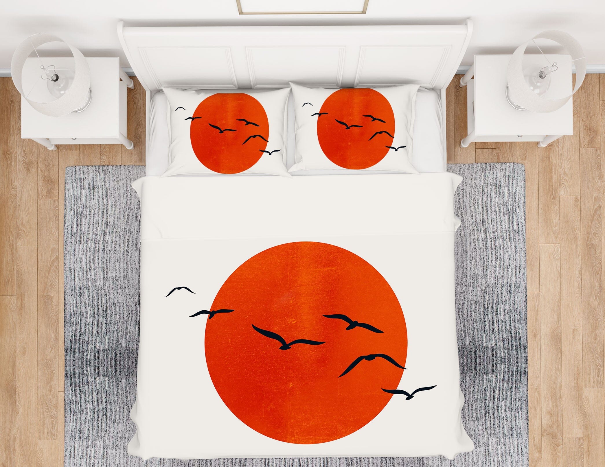 3D Geese Swarm 101 Boris Draschoff Bedding Bed Pillowcases Quilt Quiet Covers AJ Creativity Home