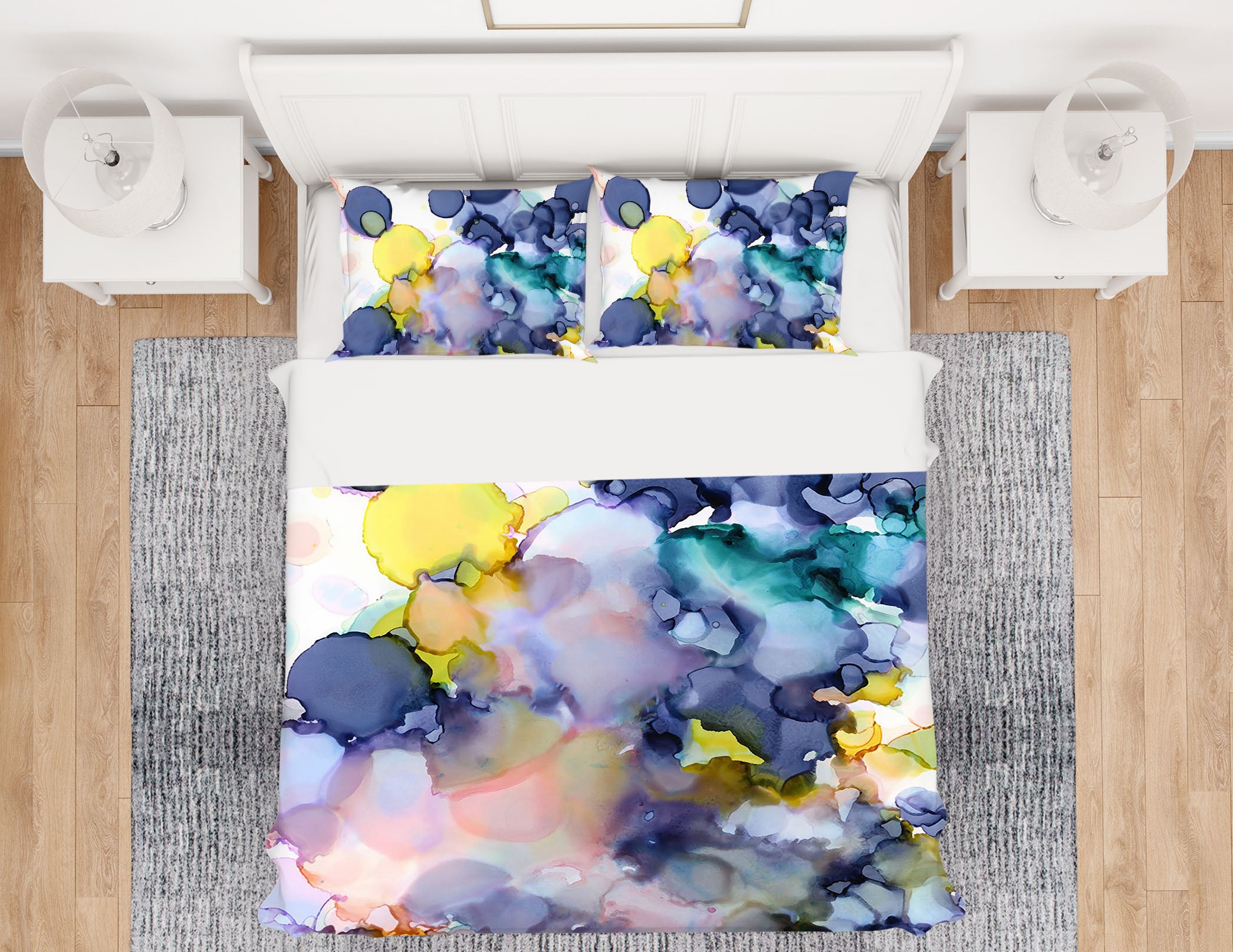 3D Ink Dot 12130 Bed Pillowcases Quilt