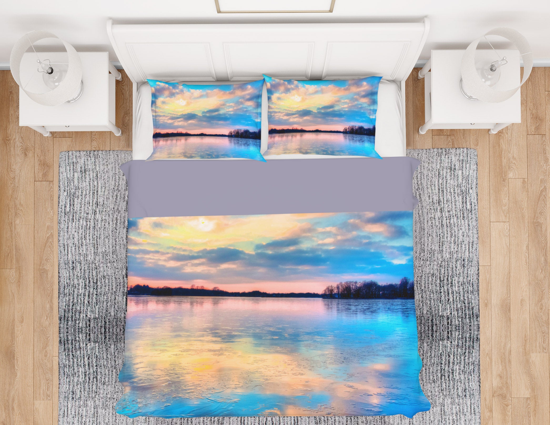 3D Sky Reflection 16060 Bed Pillowcases Quilt