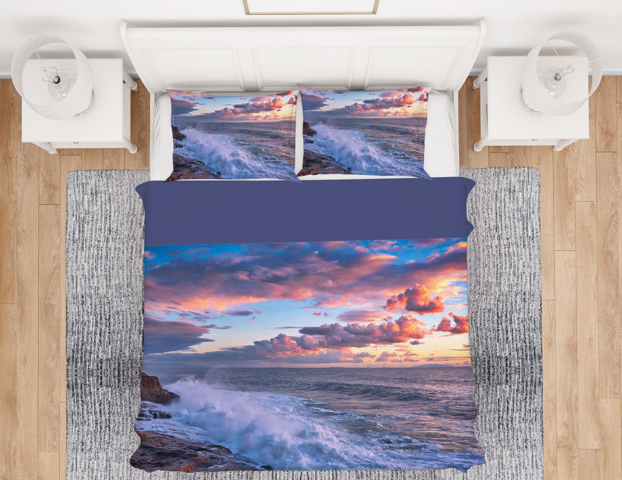 3D Sea Wave 2106 Marco Carmassi Bedding Bed Pillowcases Quilt Quiet Covers AJ Creativity Home