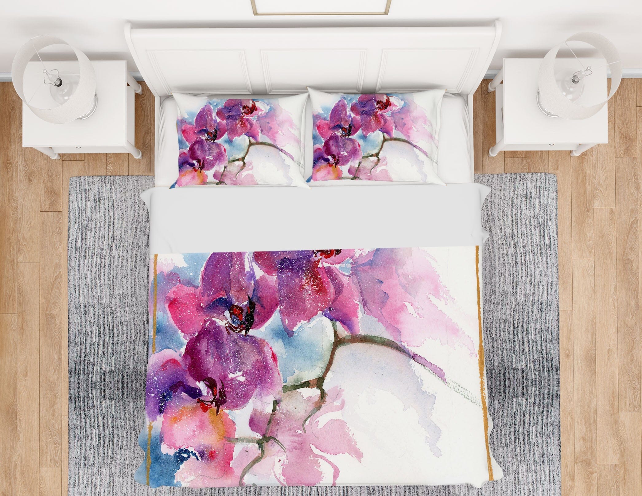 3D Colored Flowers 2007 Anne Farrall Doyle Bedding Bed Pillowcases Quilt Quiet Covers AJ Creativity Home