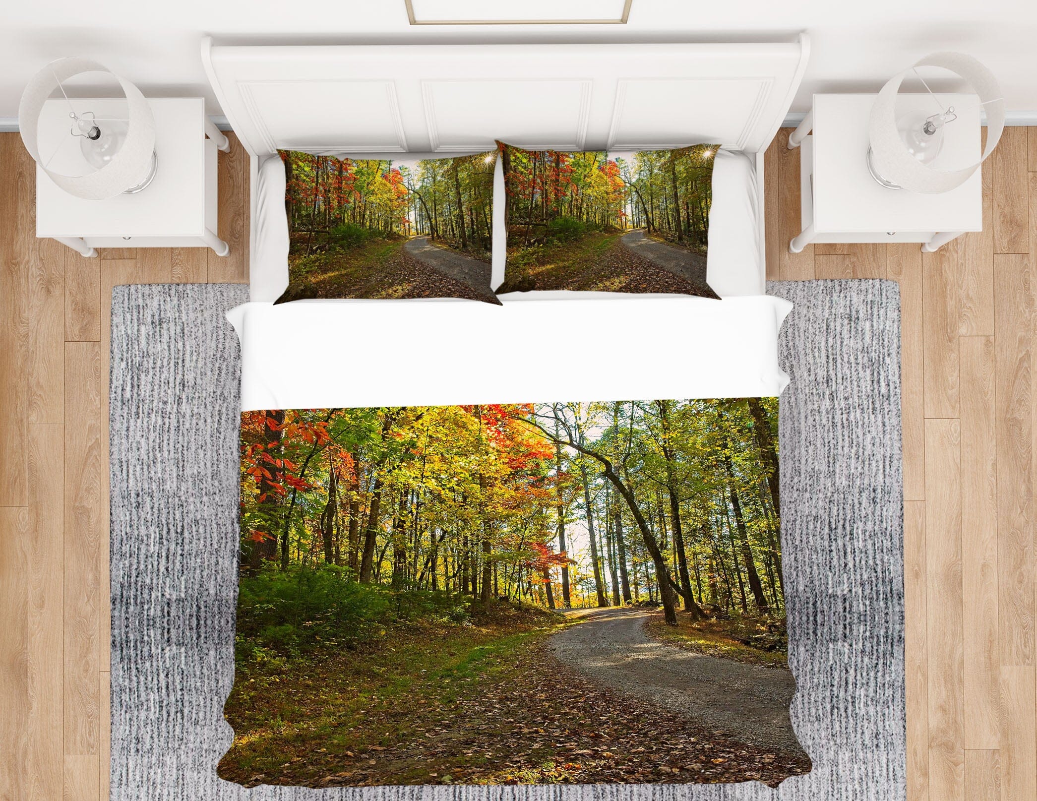 3D Forest Path 2120 Kathy Barefield Bedding Bed Pillowcases Quilt Quiet Covers AJ Creativity Home