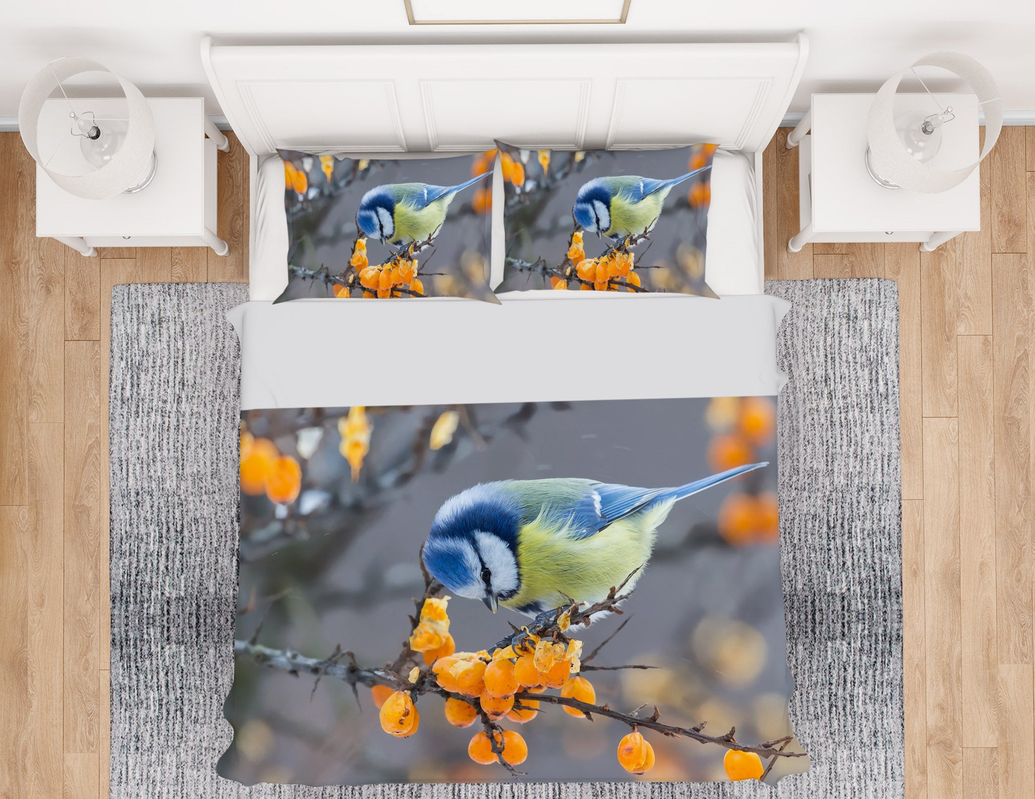 3D Branch Bird 61071 Bed Pillowcases Quilt