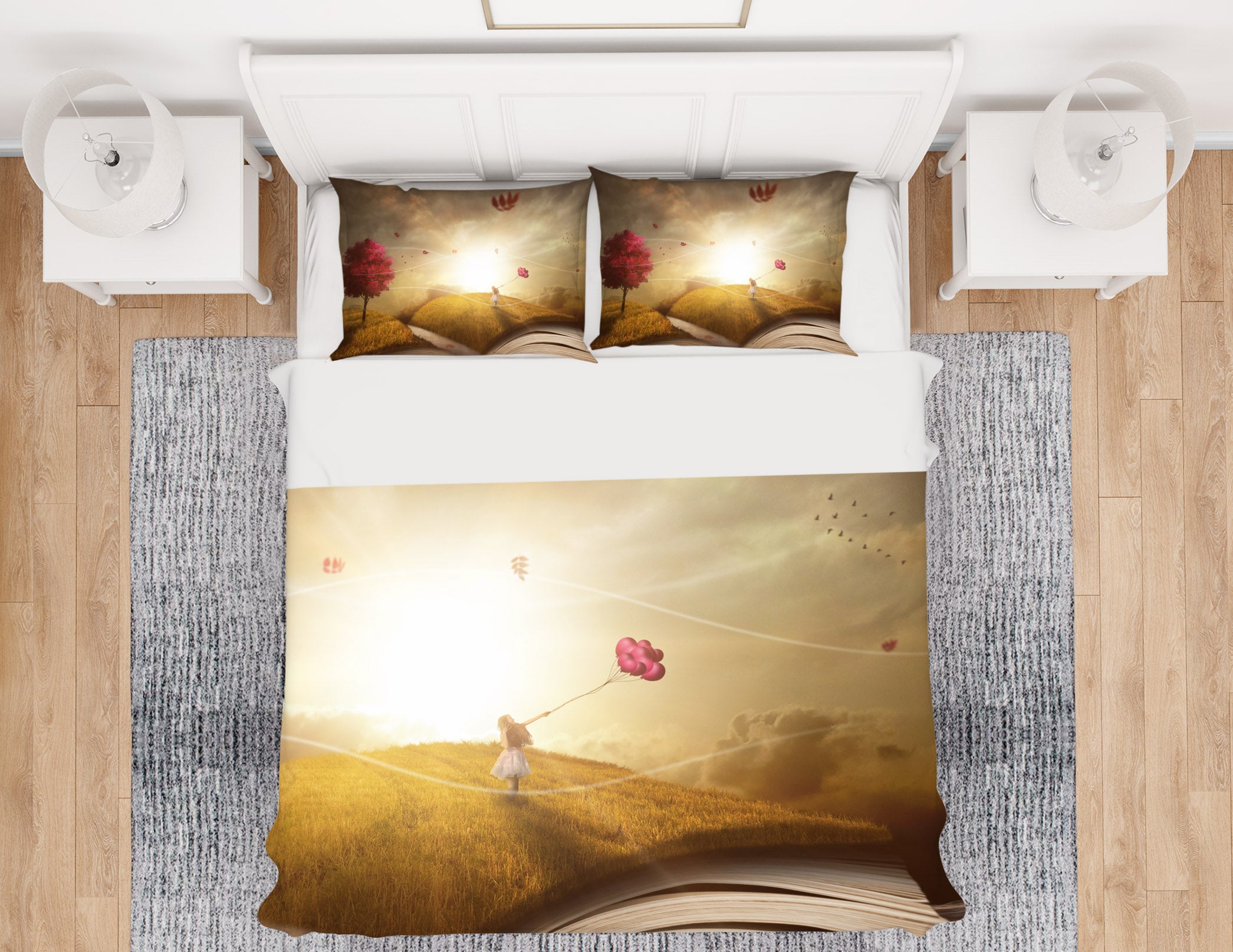 3D Sunlight Lawn 19129 Bed Pillowcases Quilt