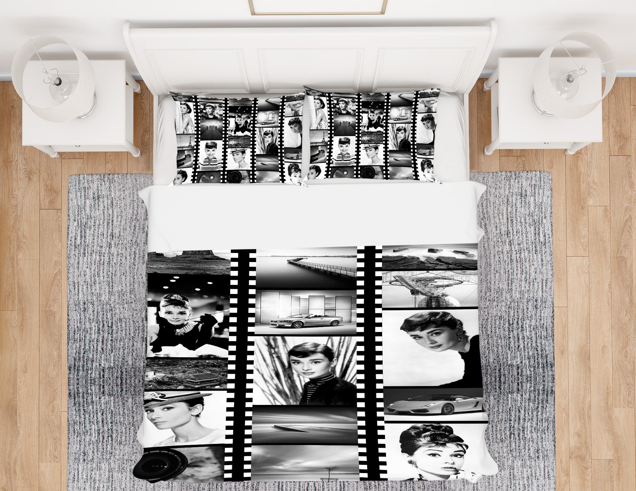 3D Hepburn Photo Primer 12024 Bed Pillowcases Quilt