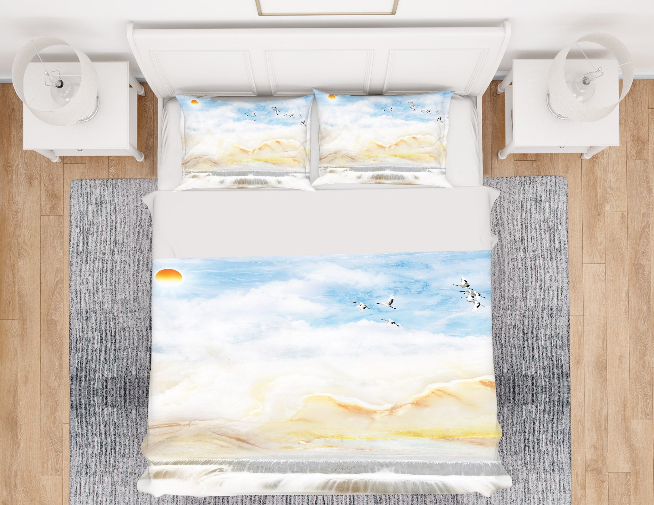 3D Mountain River 12072 Bed Pillowcases Quilt