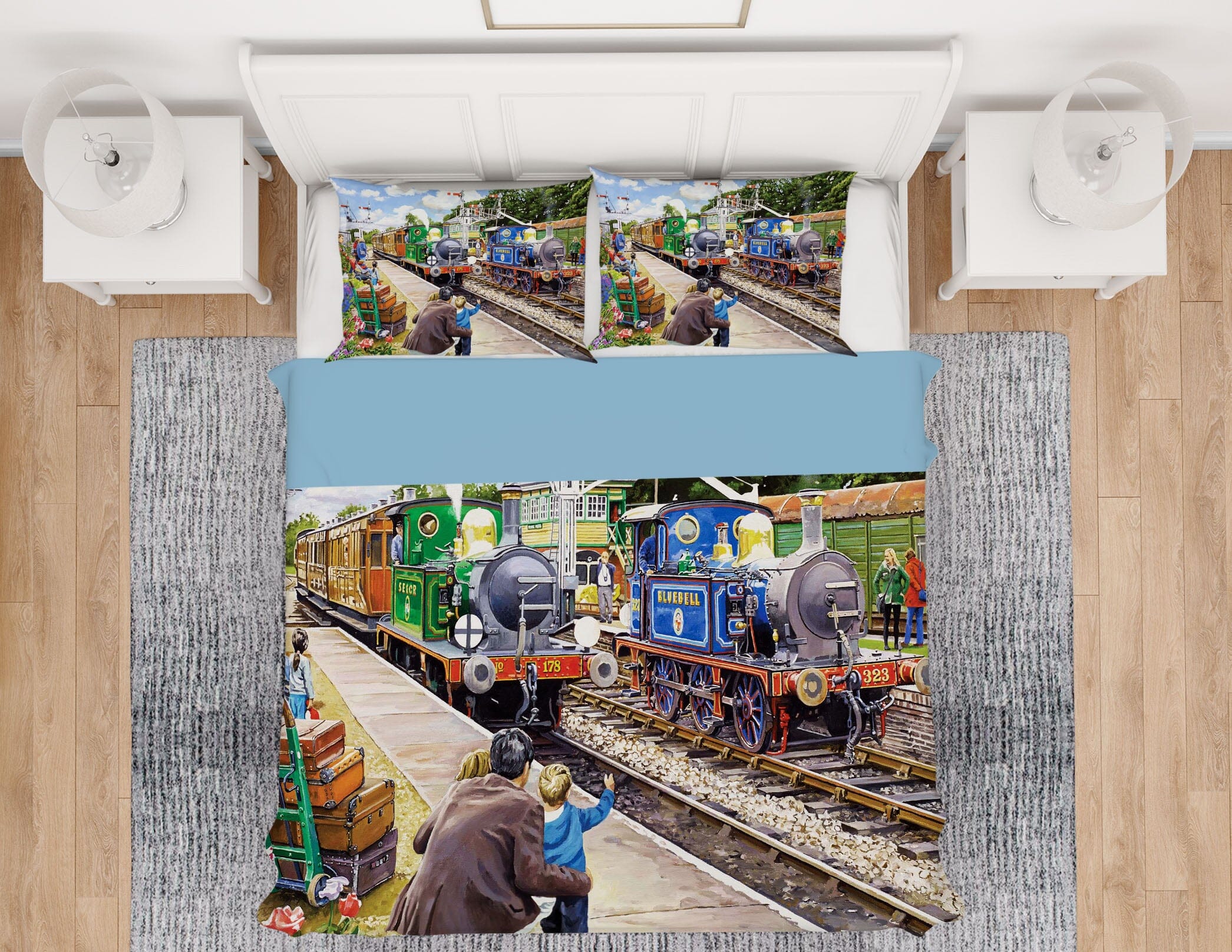 3D The Bluebell Railway 2057 Trevor Mitchell bedding Bed Pillowcases Quilt Quiet Covers AJ Creativity Home