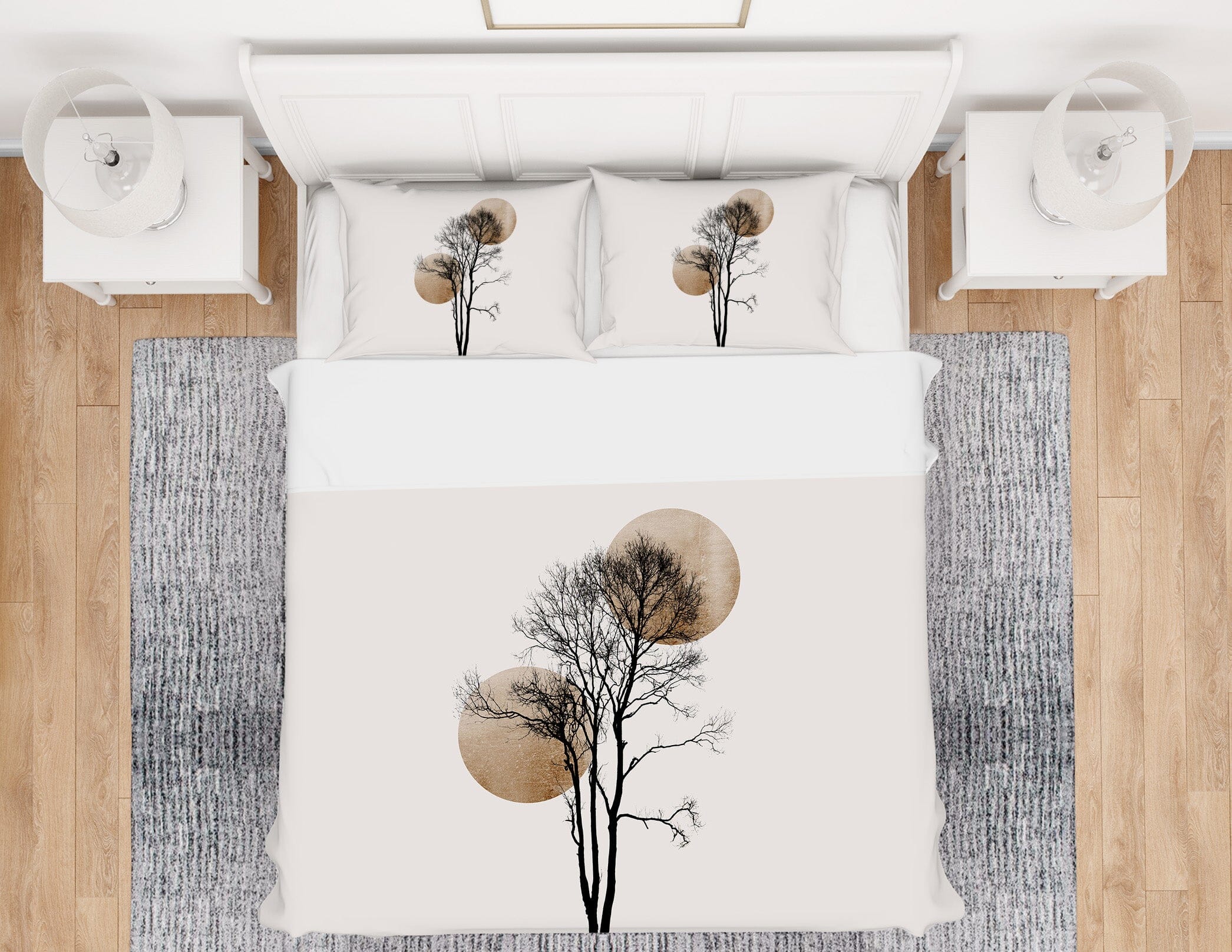 3D Moon Tree Pattern 214 Boris Draschoff Bedding Bed Pillowcases Quilt Quiet Covers AJ Creativity Home