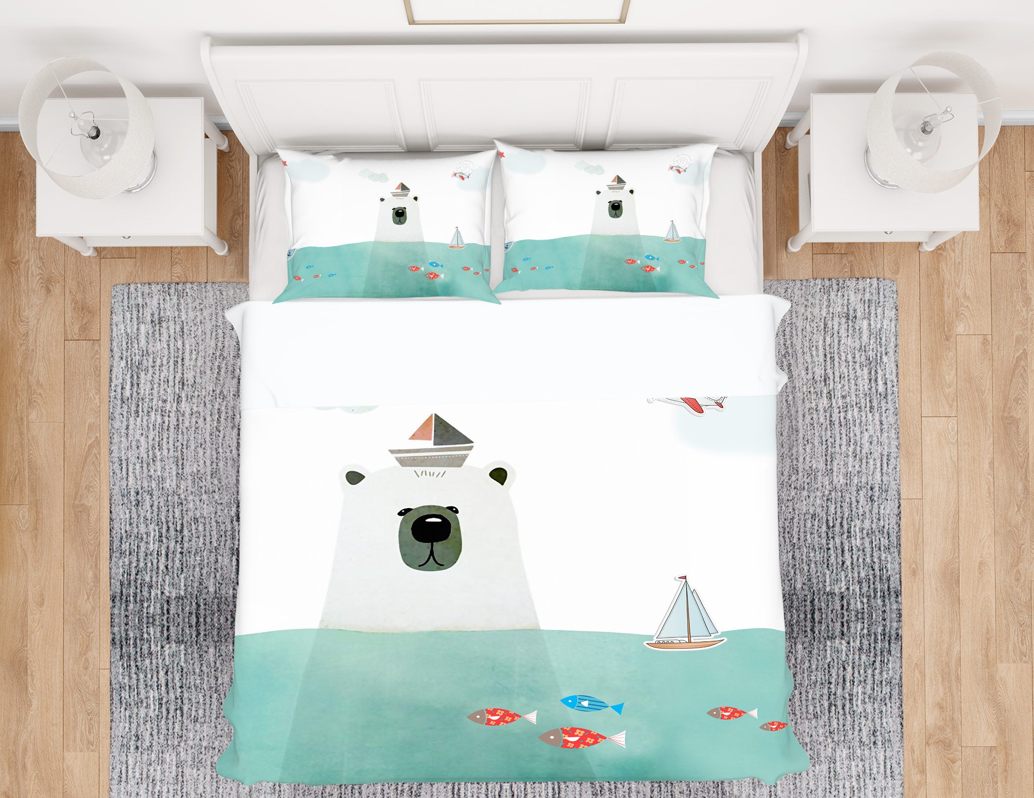 3D Polar Bear 12099 Bed Pillowcases Quilt