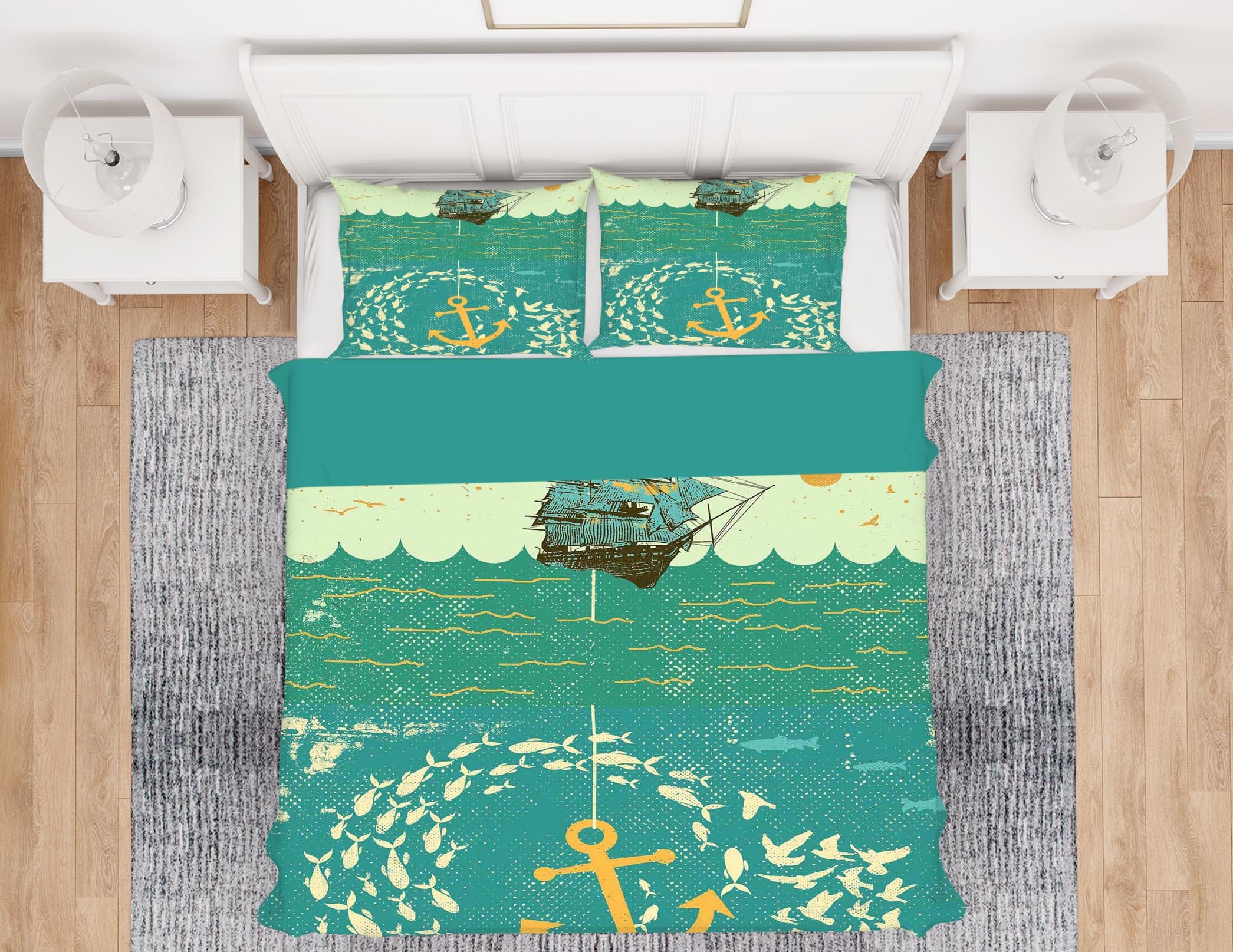 3D School Of Fish 2106 Showdeer Bedding Bed Pillowcases Quilt Quiet Covers AJ Creativity Home