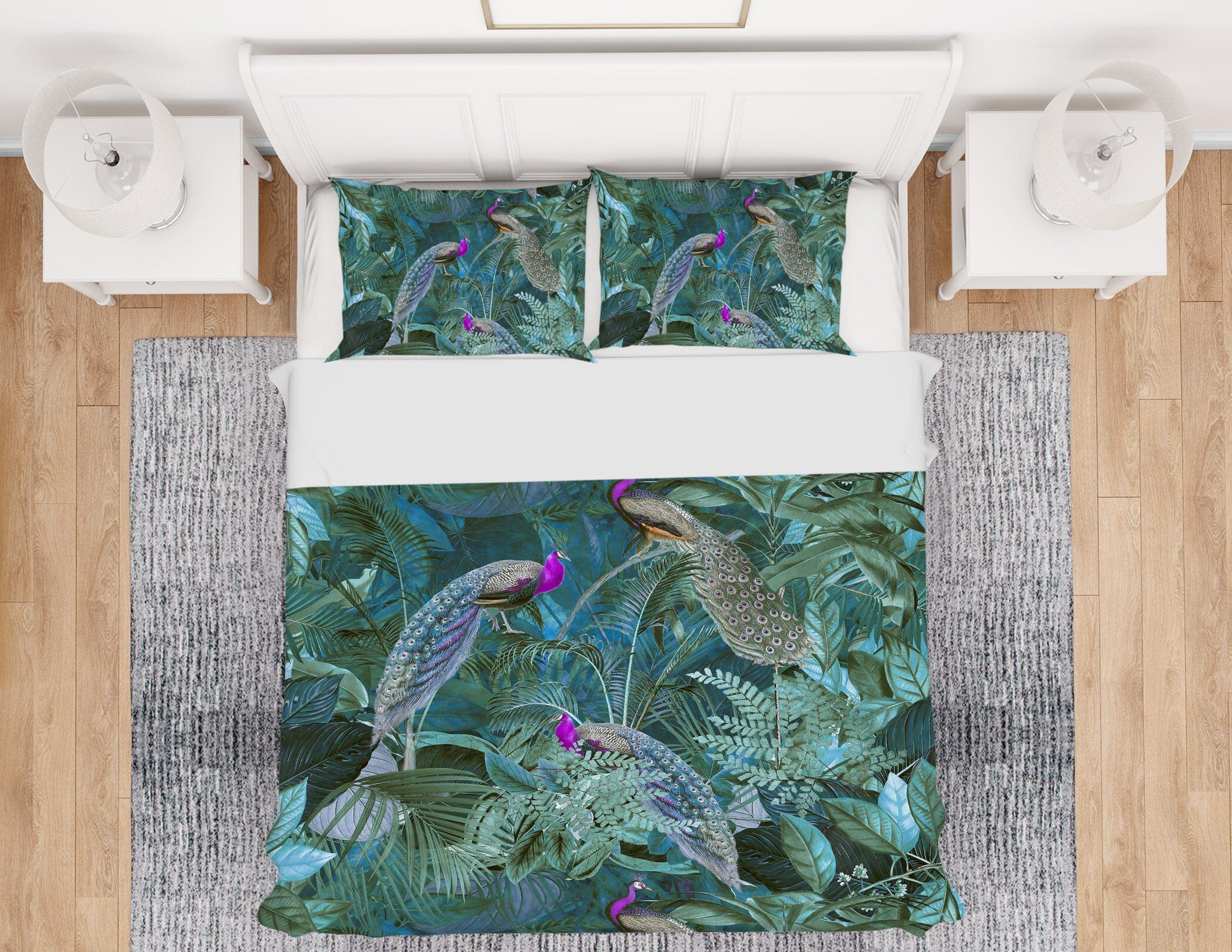 3D Forest Peacock 111 Andrea haase Bedding Bed Pillowcases Quilt Quiet Covers AJ Creativity Home