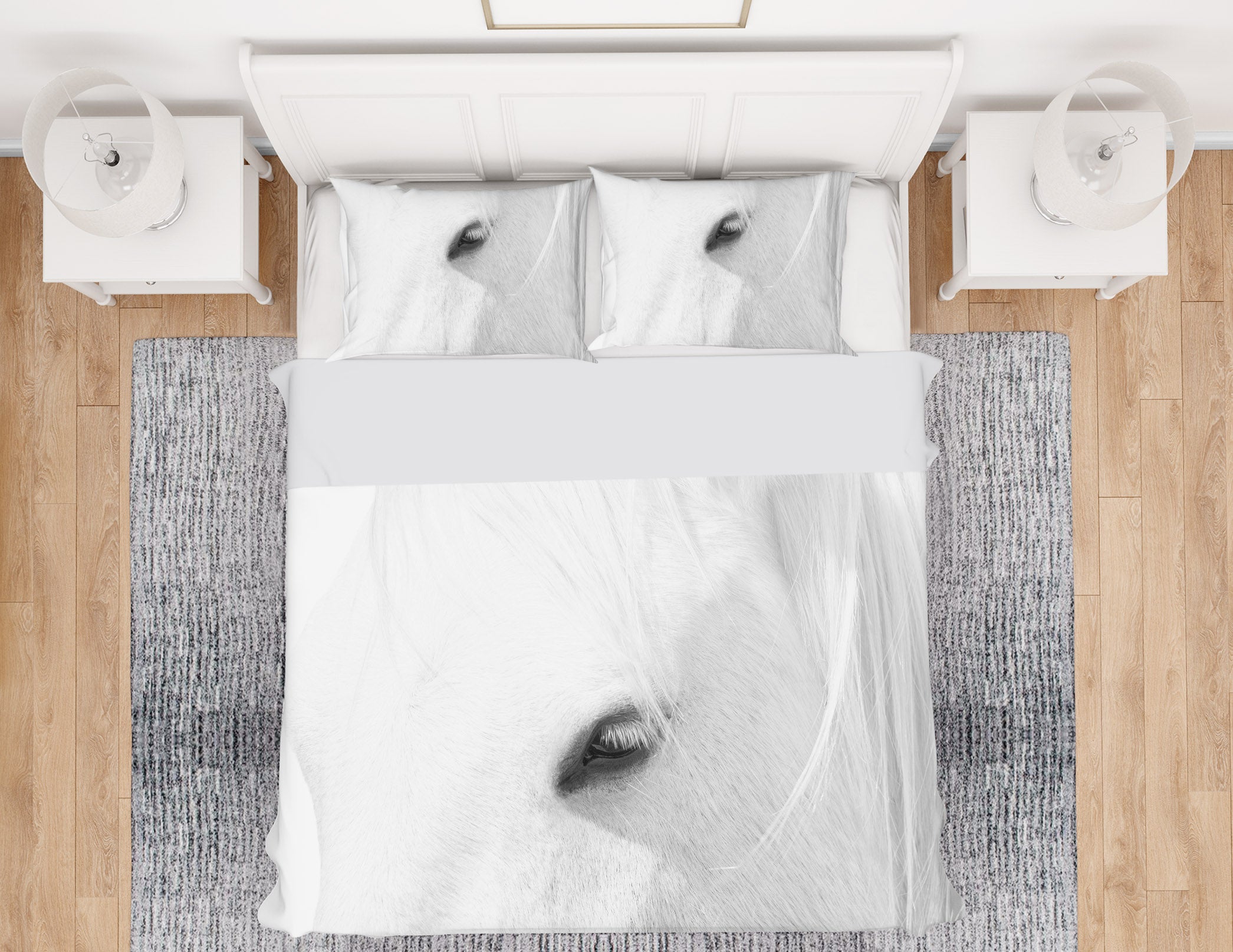 3D White Horse 168 Marco Carmassi Bedding Bed Pillowcases Quilt