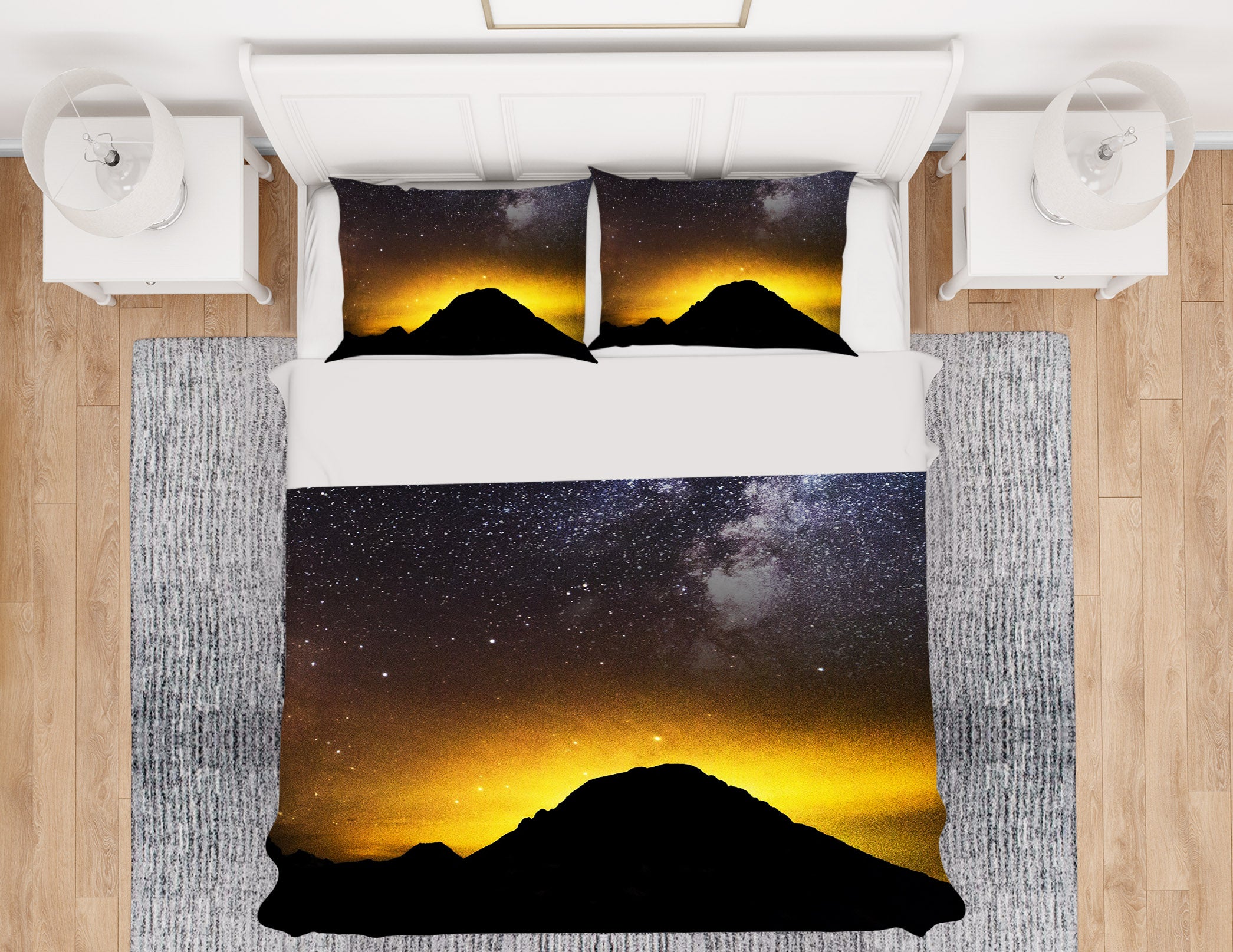 3D Mountain Peak 12184 Bed Pillowcases Quilt