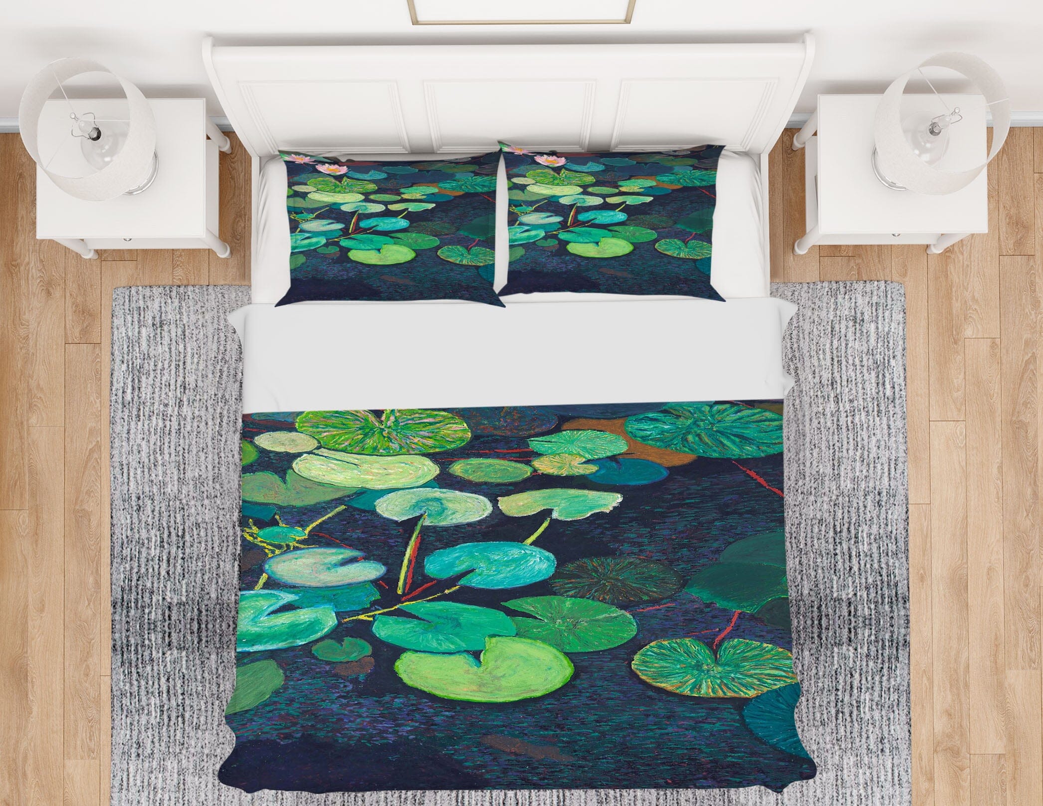 3D Green Lotus Leaf 1107 Allan P. Friedlander Bedding Bed Pillowcases Quilt Quiet Covers AJ Creativity Home