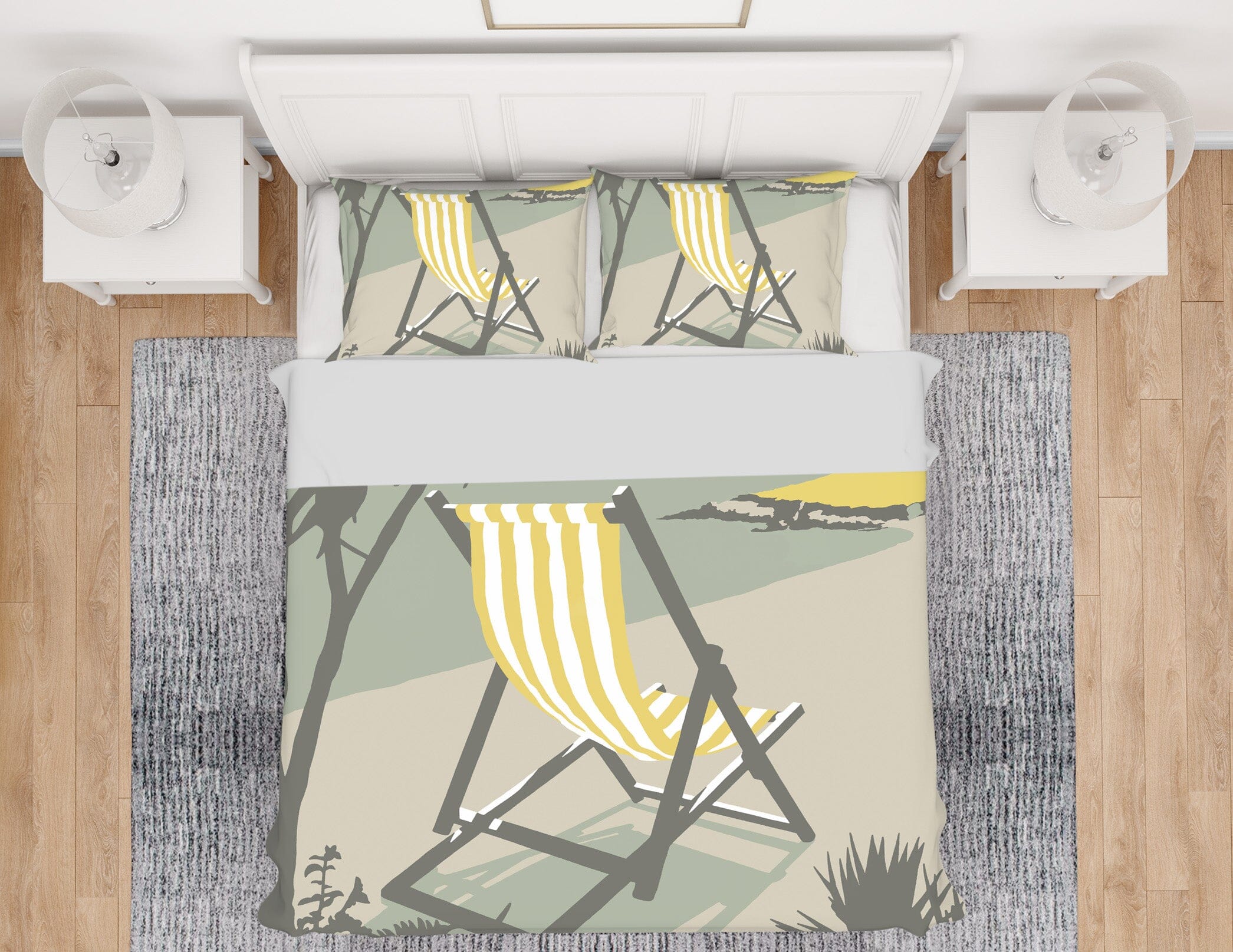 3D St Ives Deckchair 2069 Steve Read Bedding Bed Pillowcases Quilt Quiet Covers AJ Creativity Home