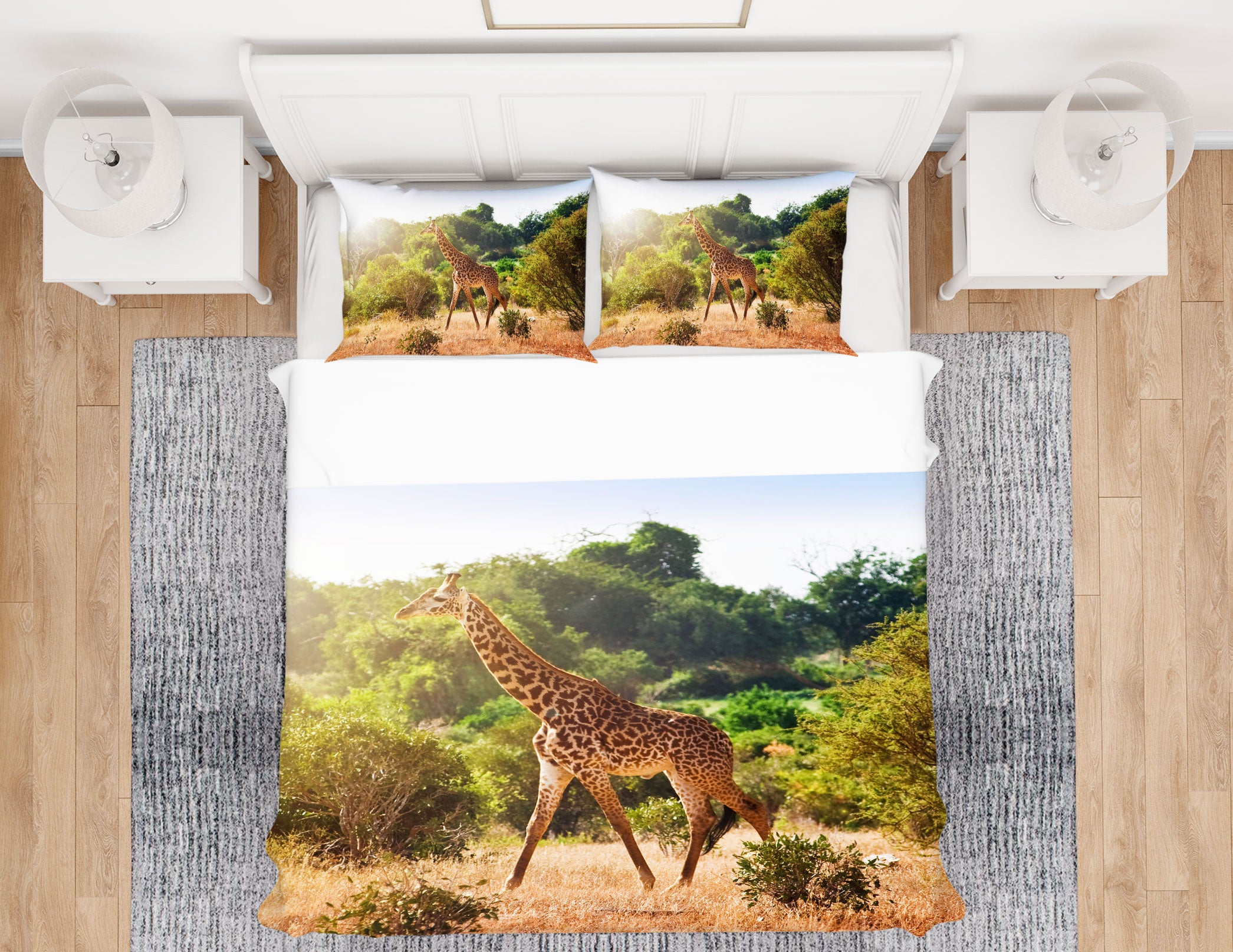 3D Giraffe 13140 Bed Pillowcases Quilt