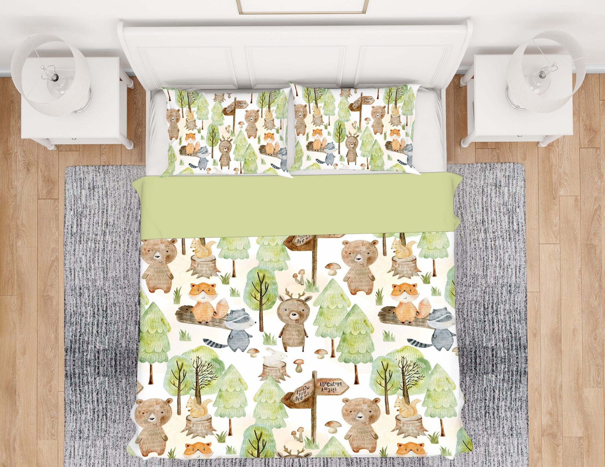3D Fox Tree 234 Uta Naumann Bedding Bed Pillowcases Quilt Quiet Covers AJ Creativity Home