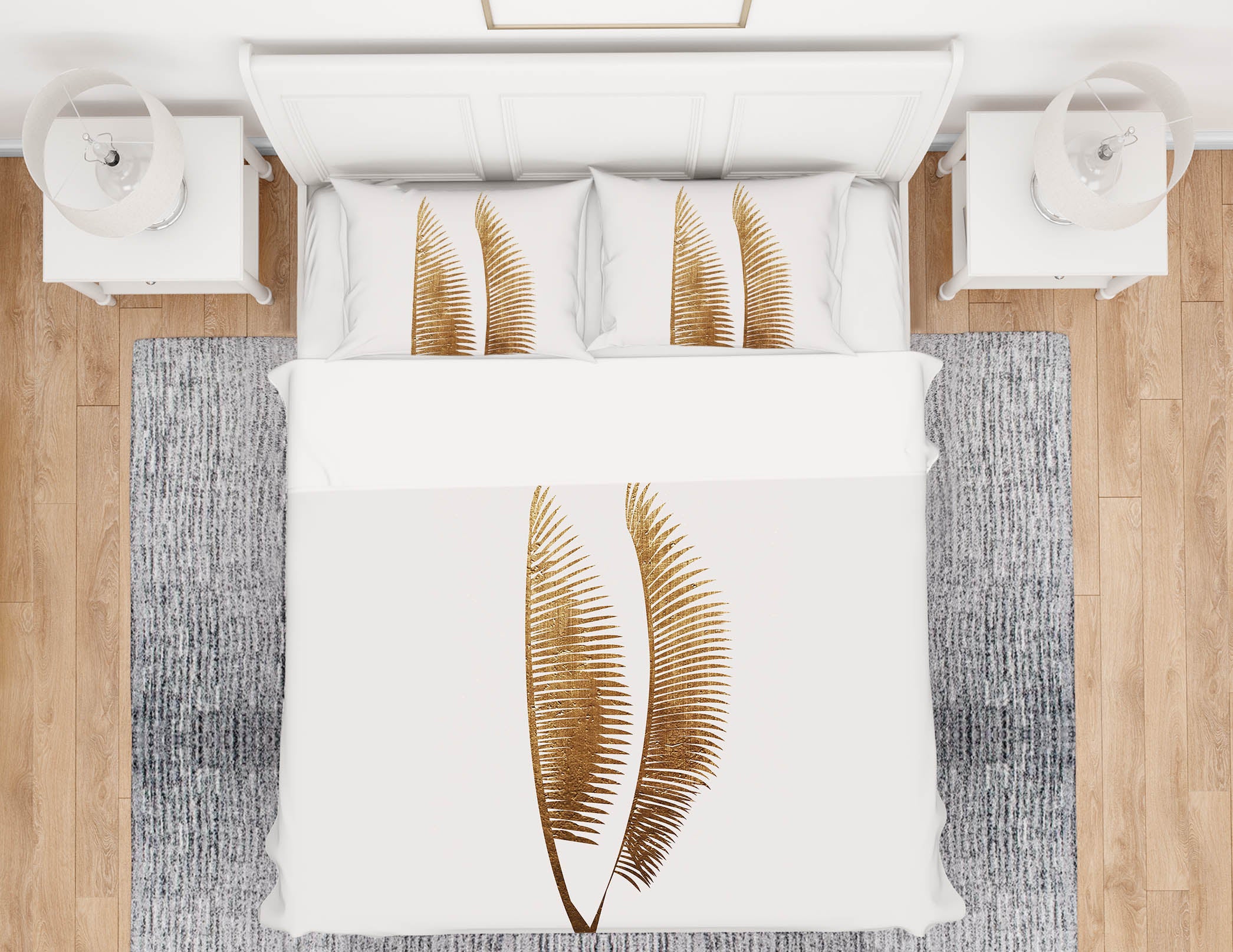 3D Graffiti Golden Leaves 145 Boris Draschoff Bedding Bed Pillowcases Quilt