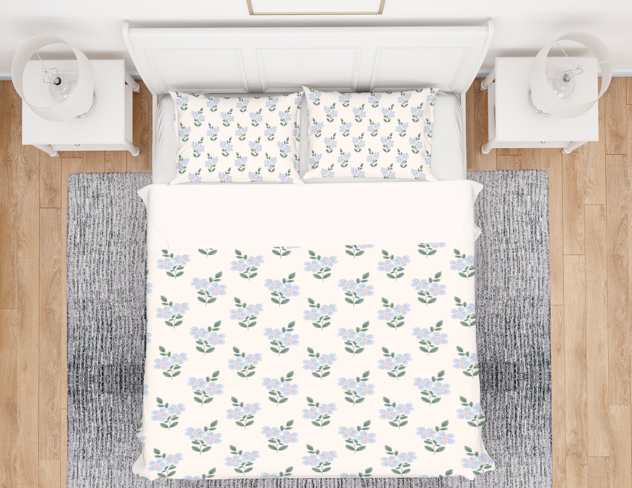 3D Blue Flowers 109152 Kashmira Jayaprakash Bedding Bed Pillowcases Quilt