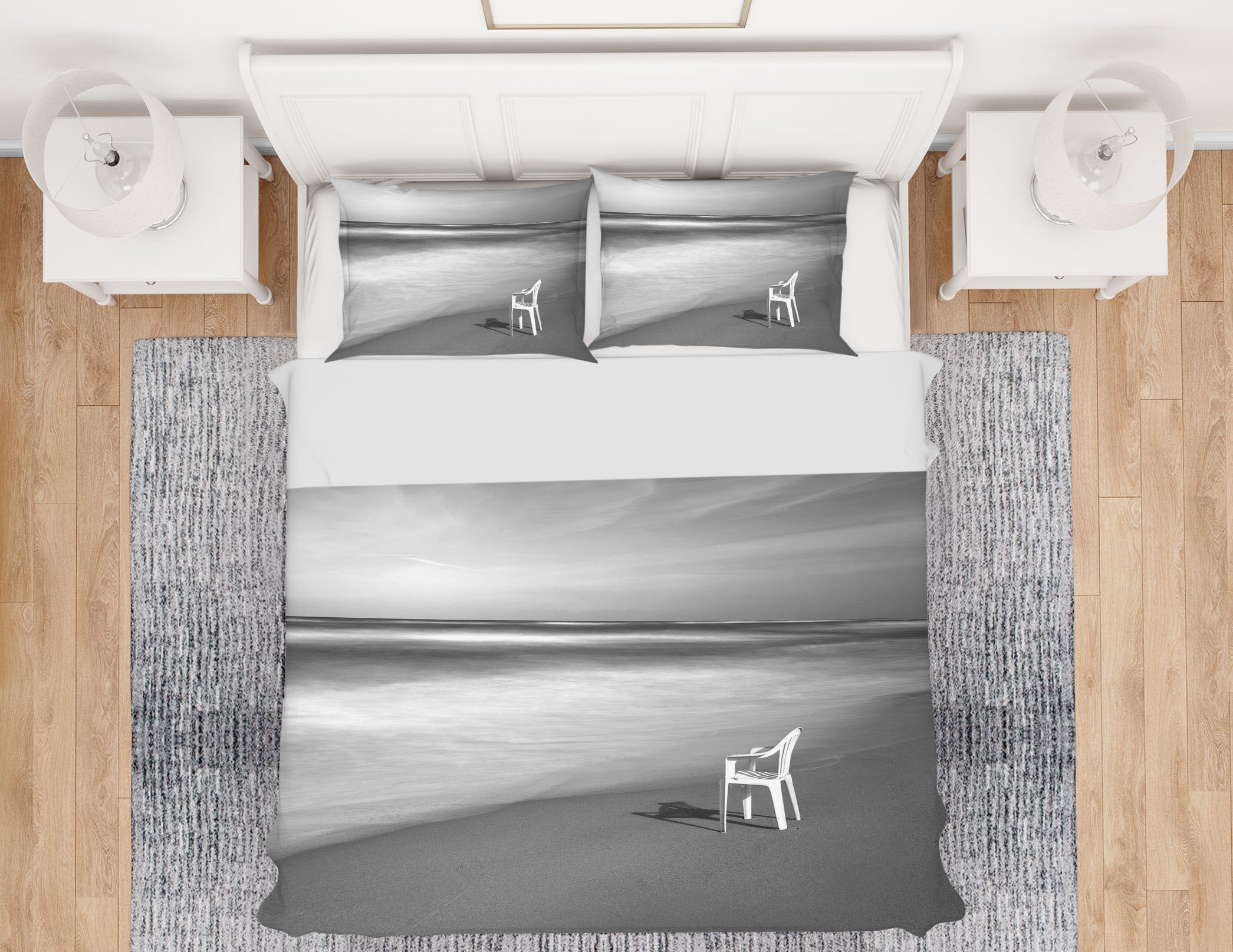 3D Grey Beach Chair 043 Marco Carmassi Bedding Bed Pillowcases Quilt