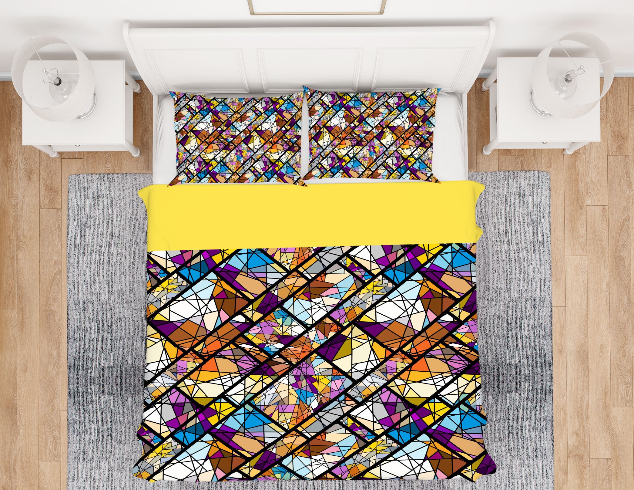 3D Color Line 13204 Bed Pillowcases Quilt