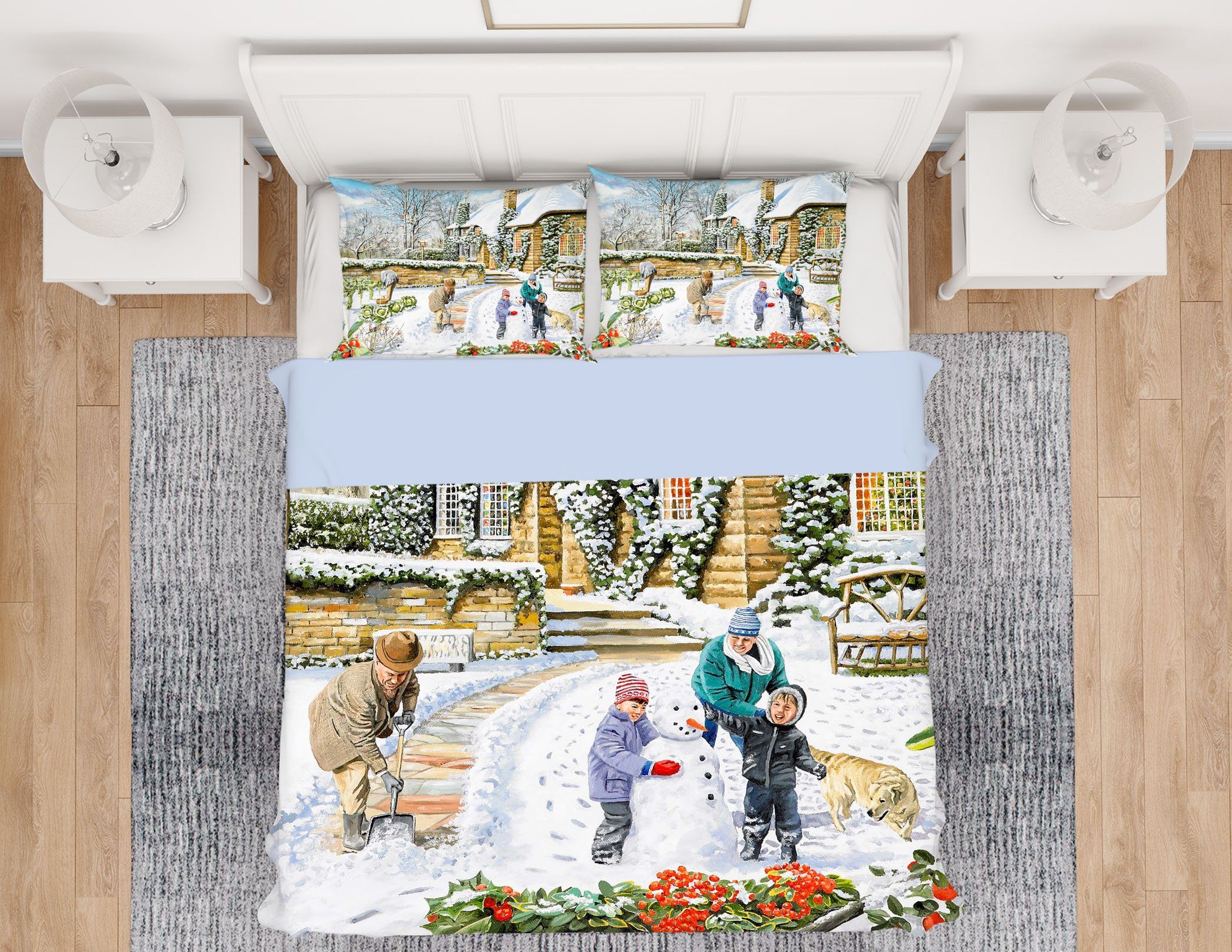 3D A Winter Garden 2003 Trevor Mitchell bedding Bed Pillowcases Quilt Quiet Covers AJ Creativity Home