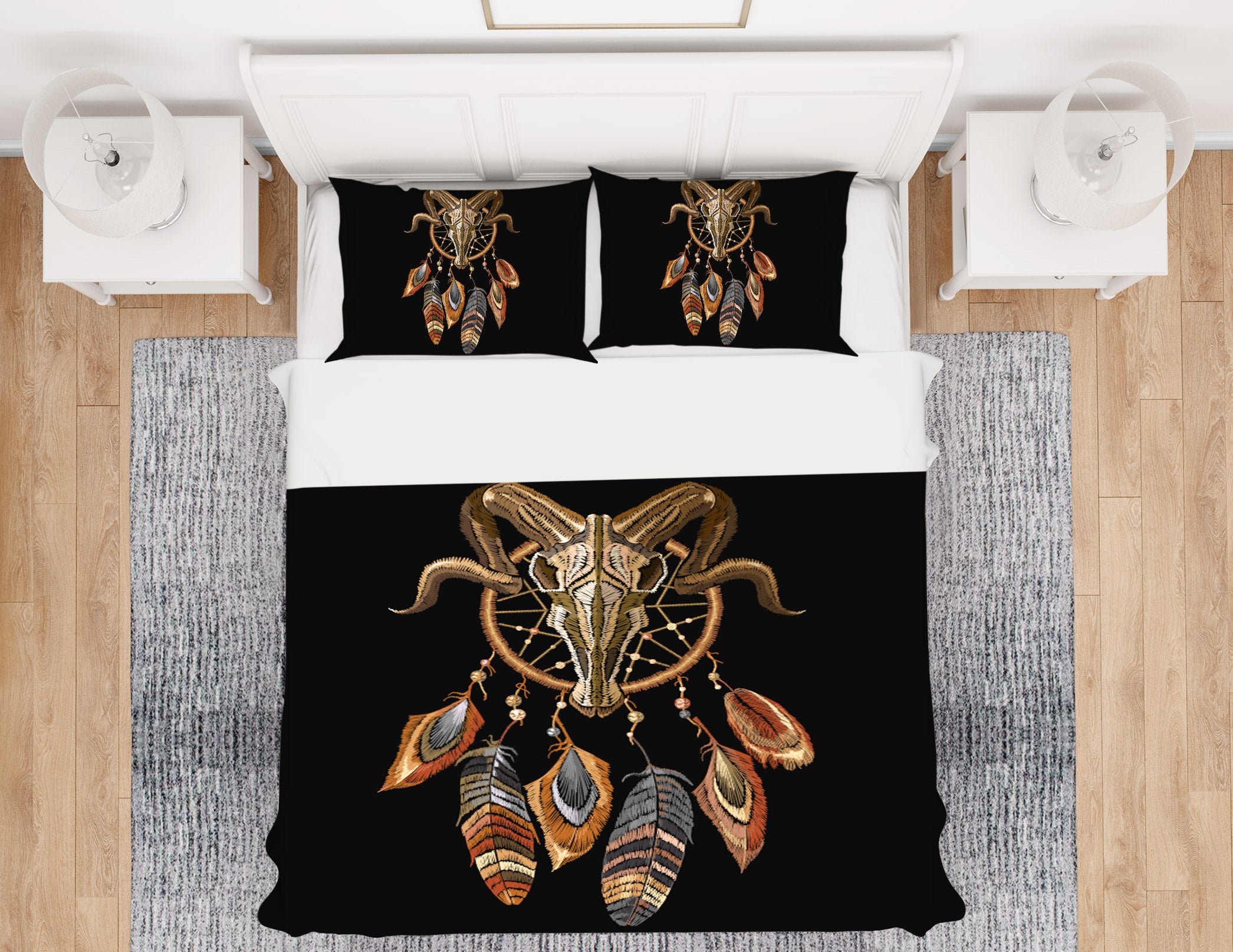 3D Sheep Head 15063 Bed Pillowcases Quilt