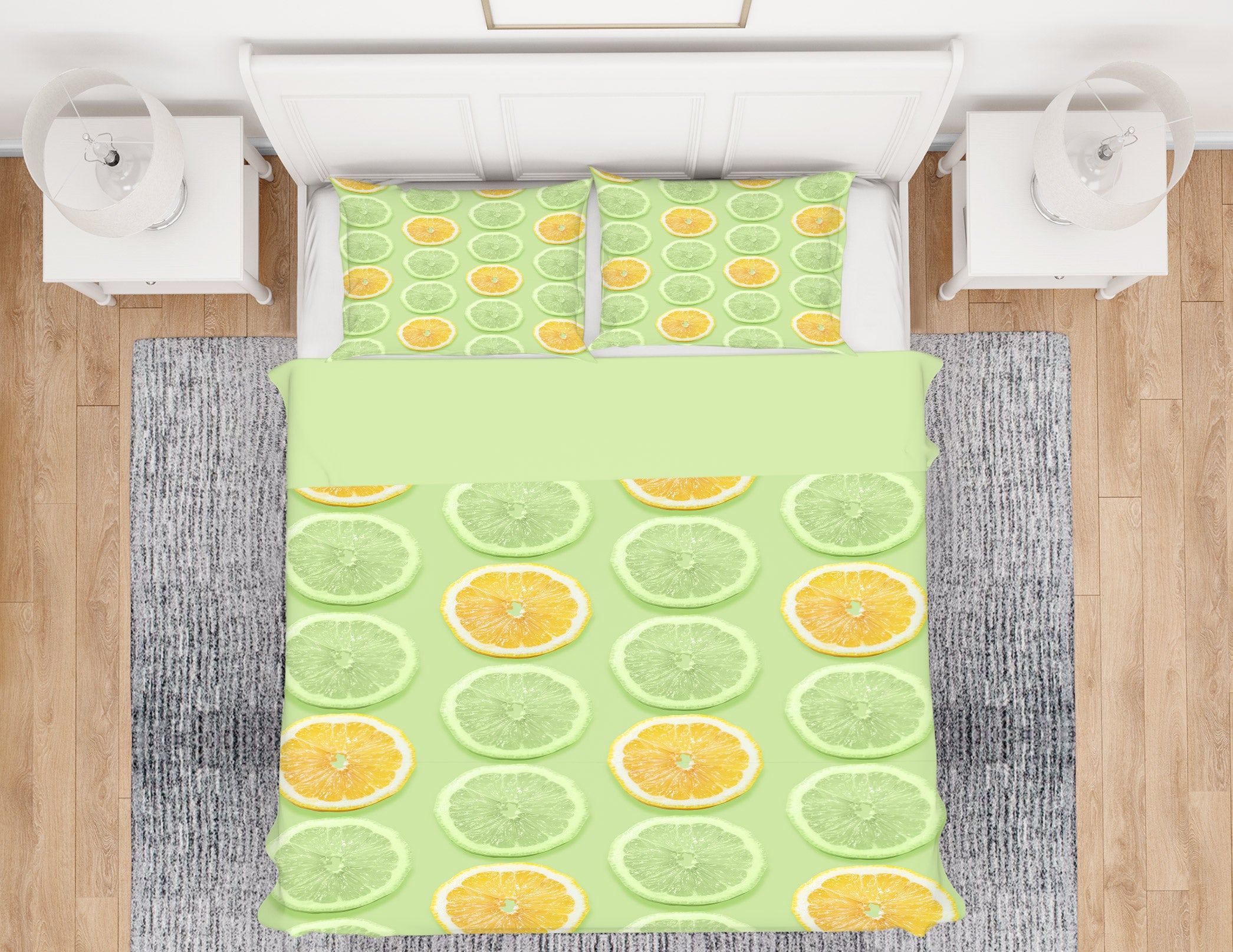 3D Lemon Slices 59123 Bed Pillowcases Quilt