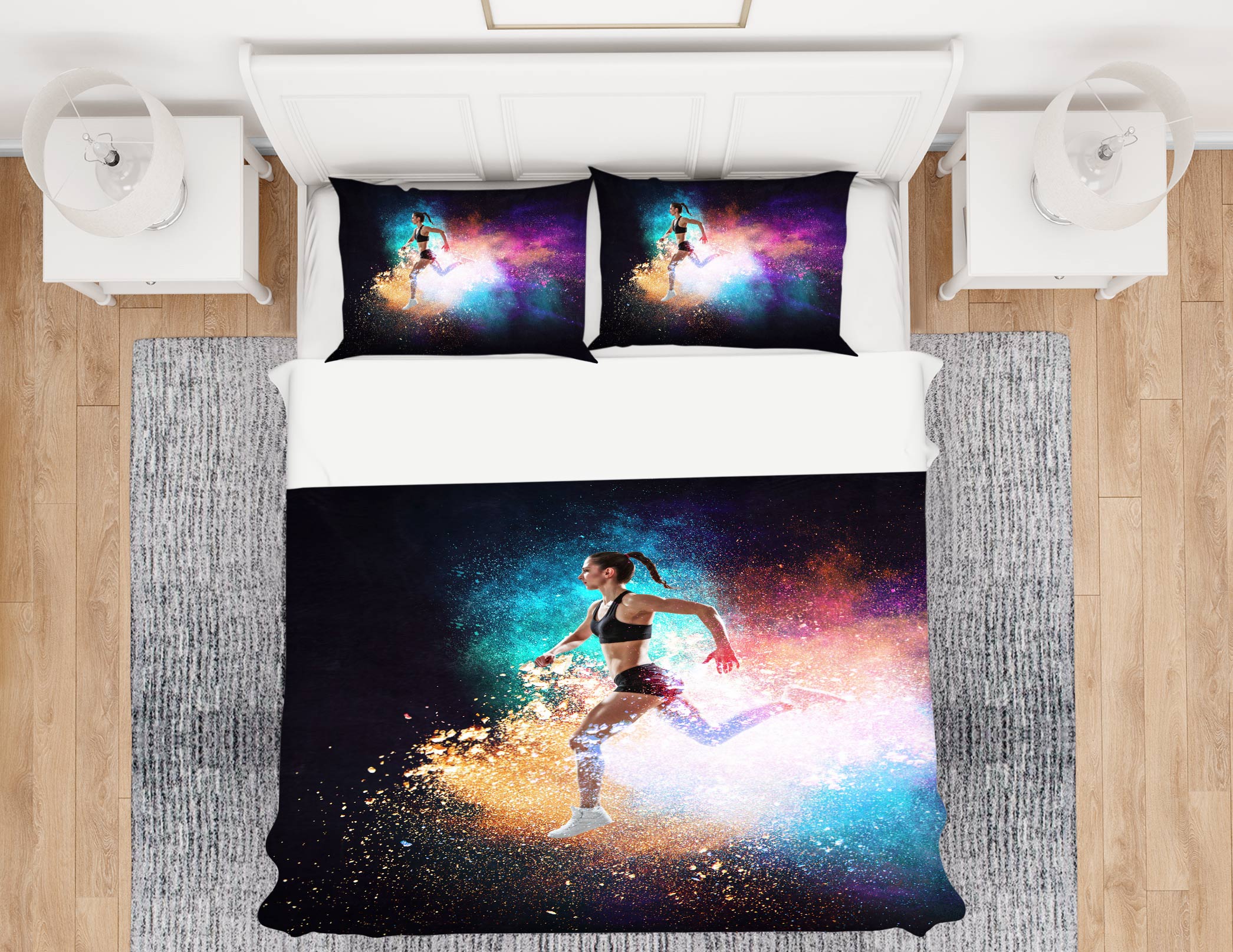3D Run 14190 Bed Pillowcases Quilt