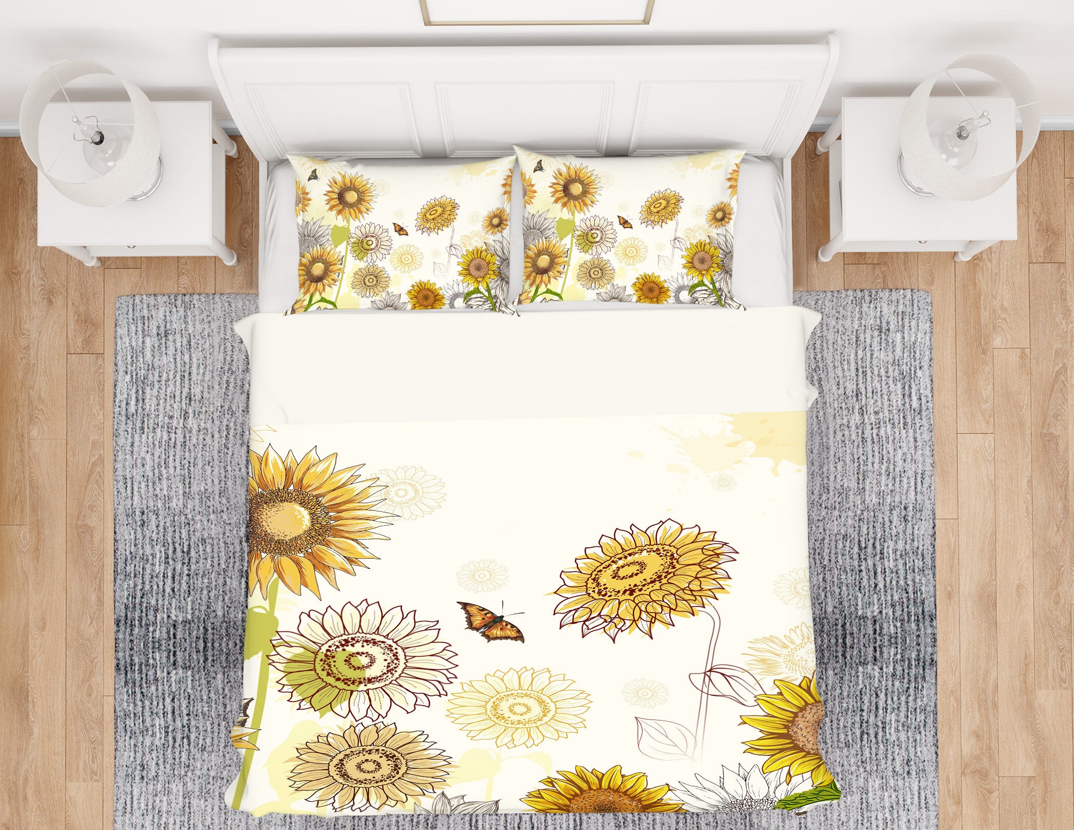 3D Sunflower 13004 Bed Pillowcases Quilt