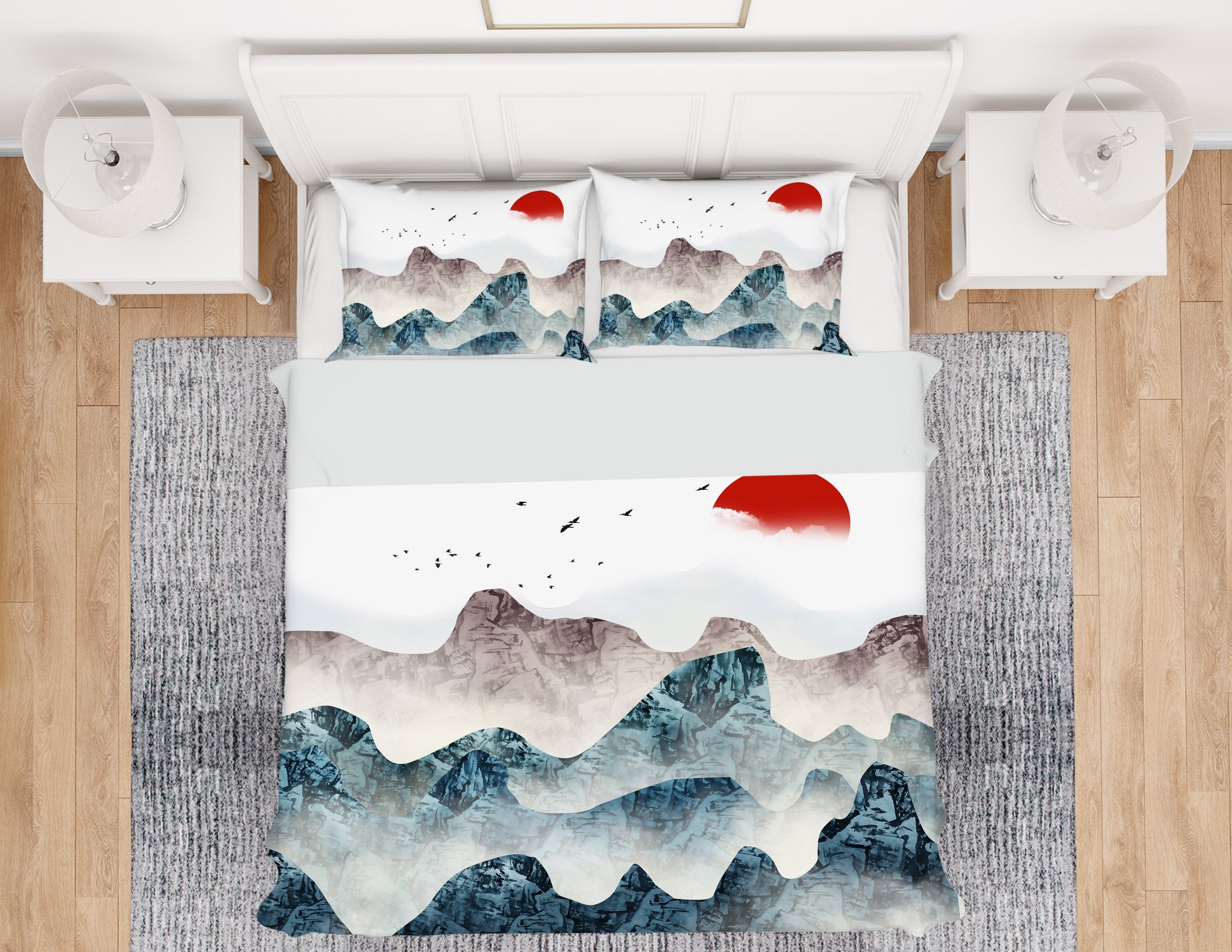 3D Mountain 15201 Bed Pillowcases Quilt