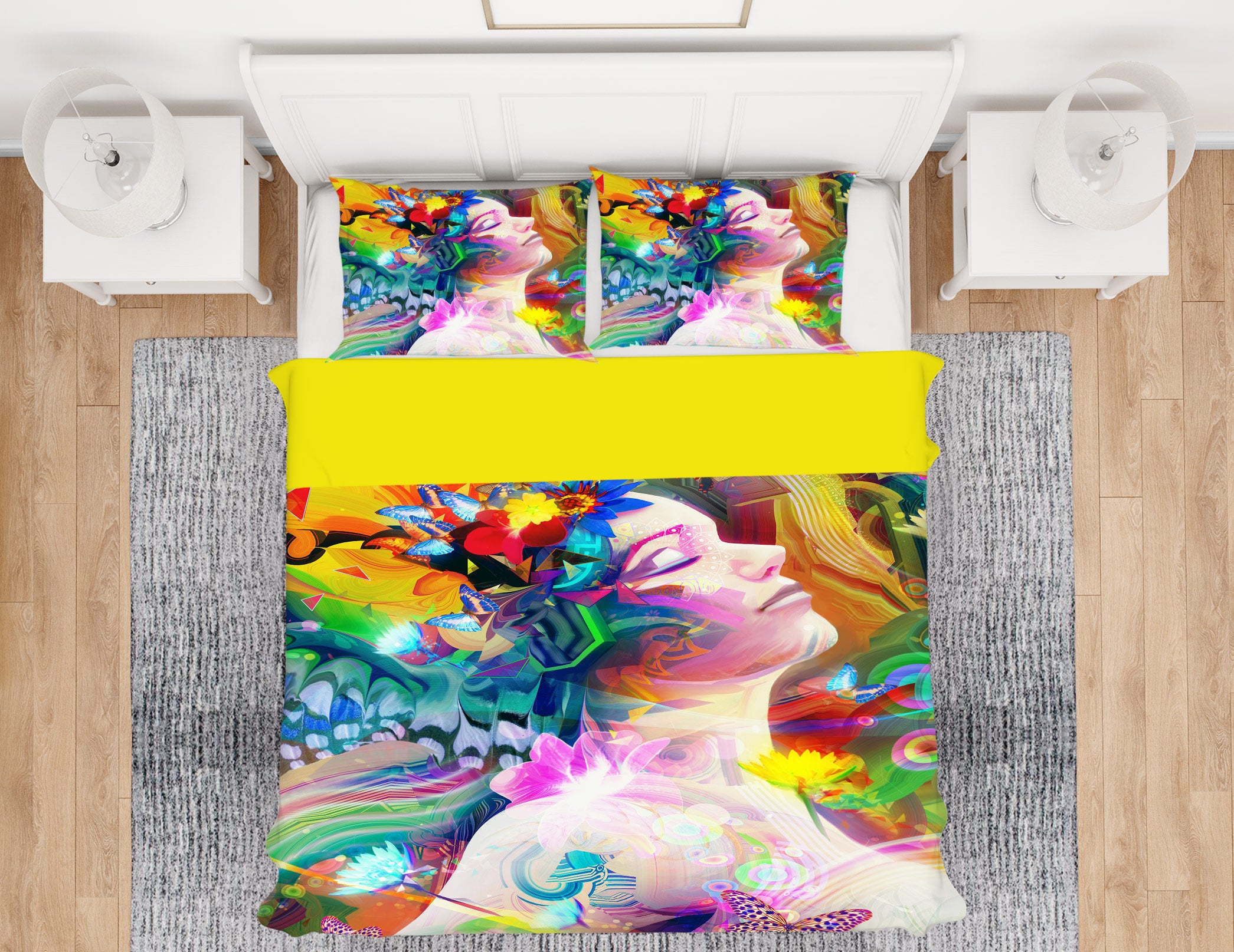 3D Female Flower 14048 Bed Pillowcases Quilt