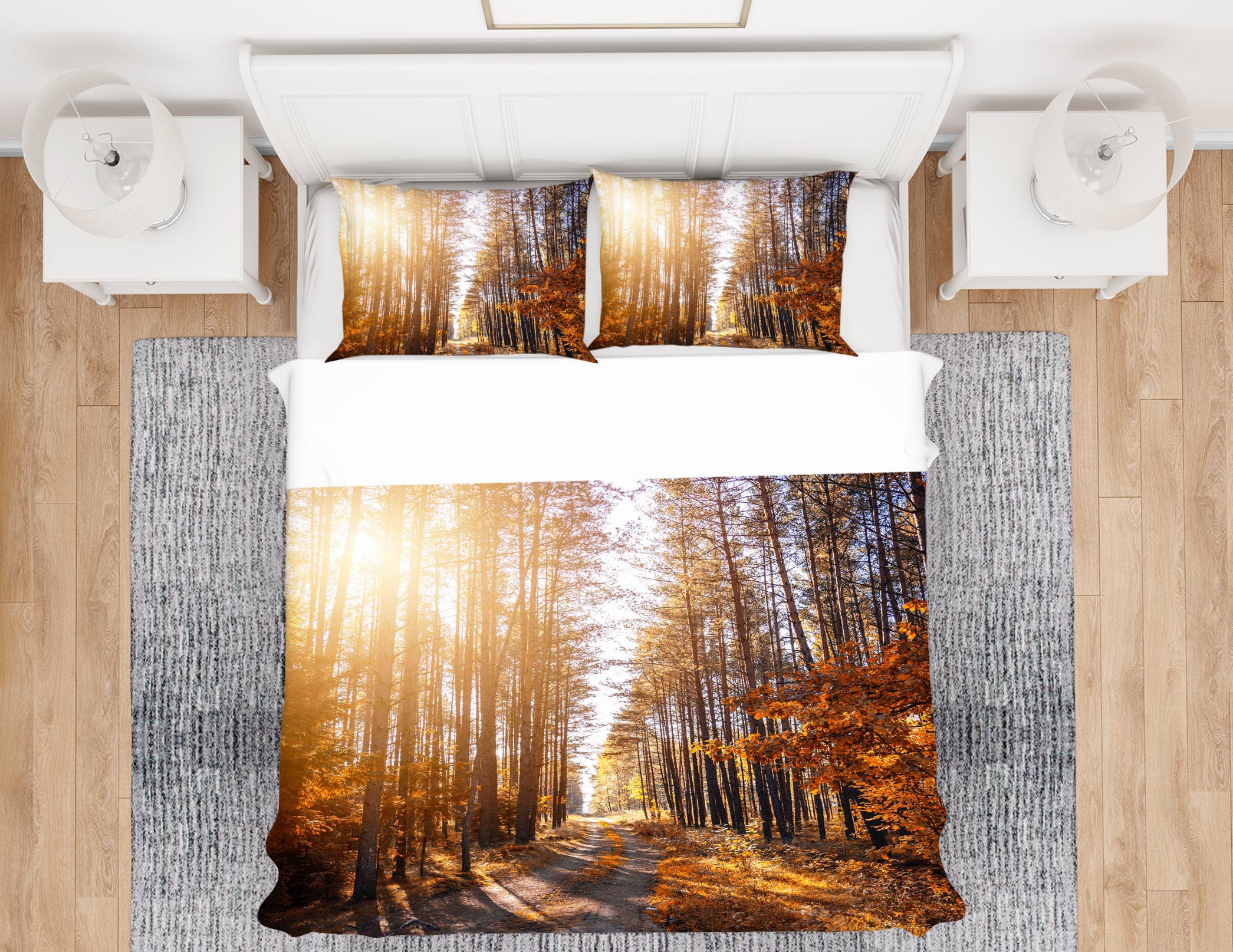 3D Tree Street 12228 Bed Pillowcases Quilt