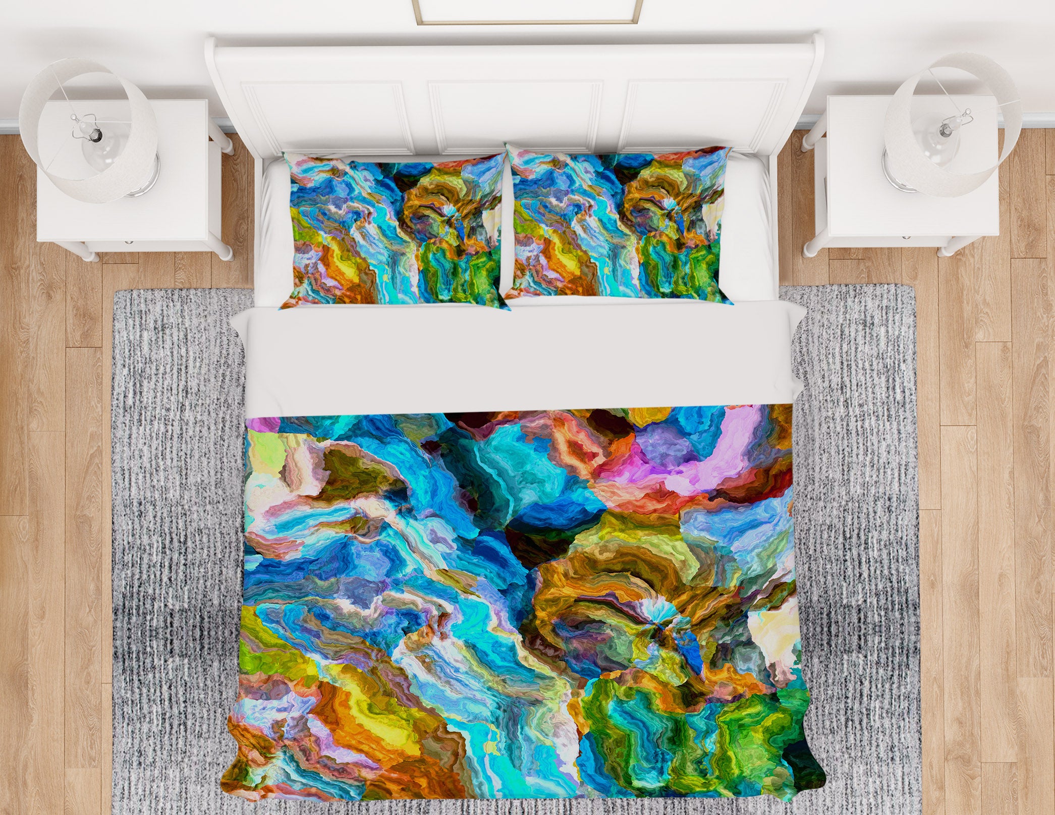 3D Color Texture 12124 Bed Pillowcases Quilt