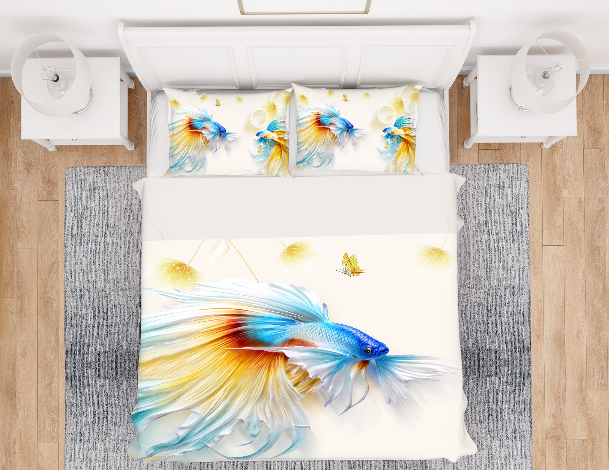 3D Goldfish 13035 Bed Pillowcases Quilt