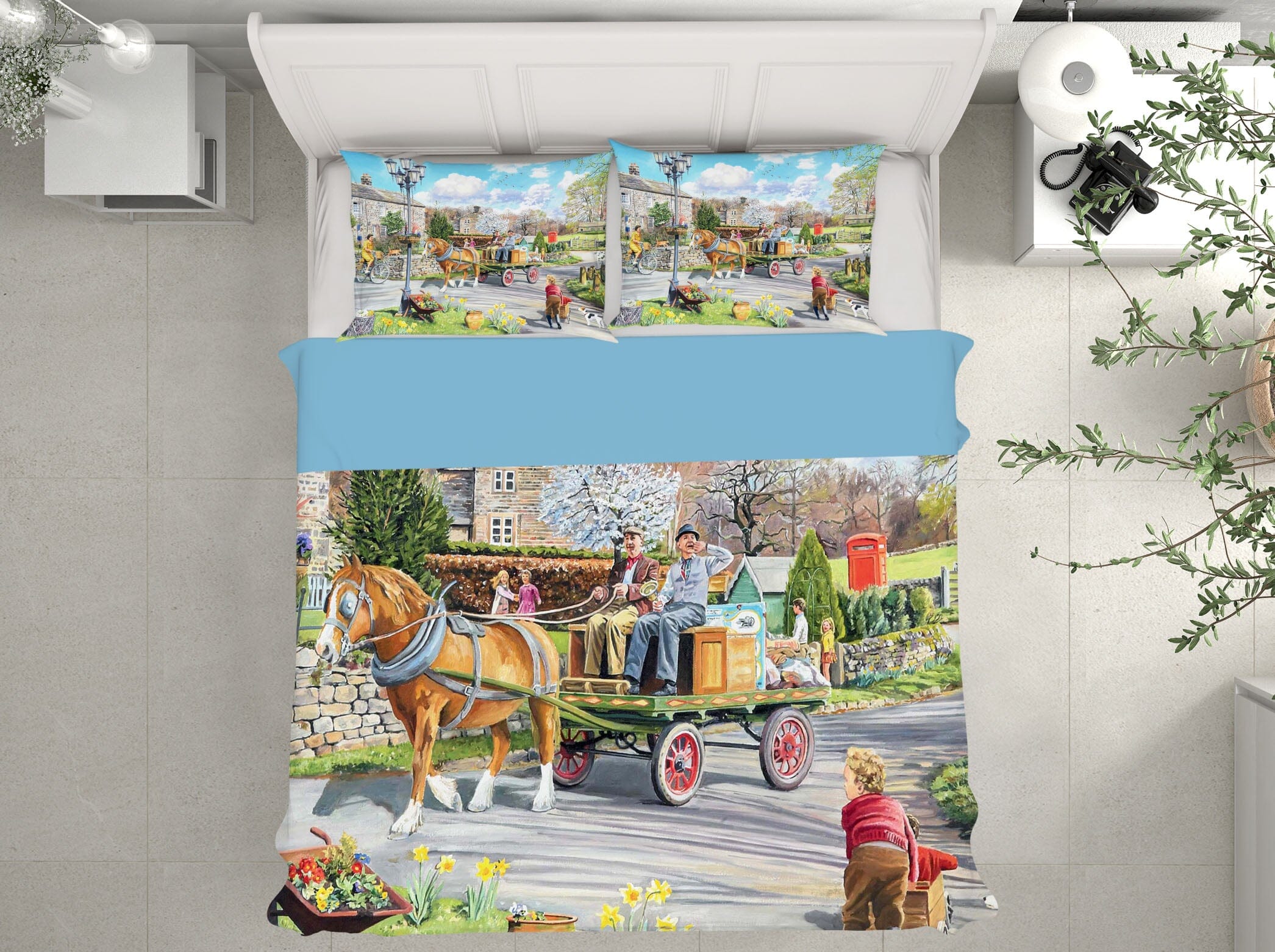 3D Carriage 2048 Trevor Mitchell bedding Bed Pillowcases Quilt Quiet Covers AJ Creativity Home