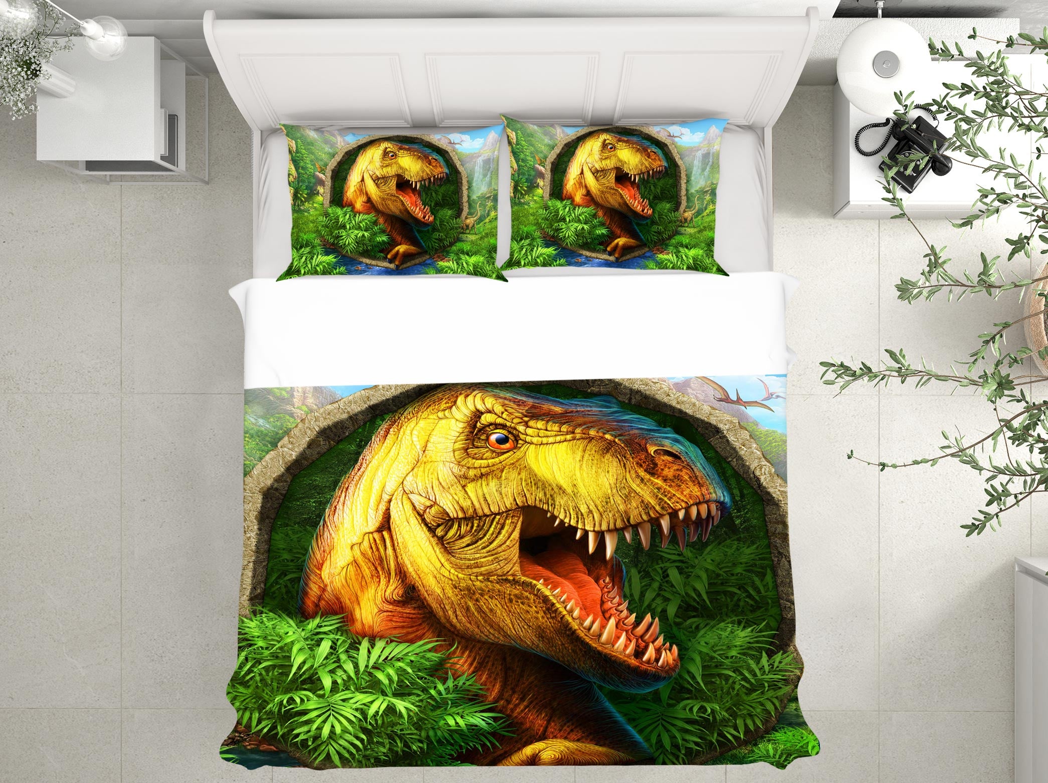 3D Dinosaur 12032 Bed Pillowcases Quilt