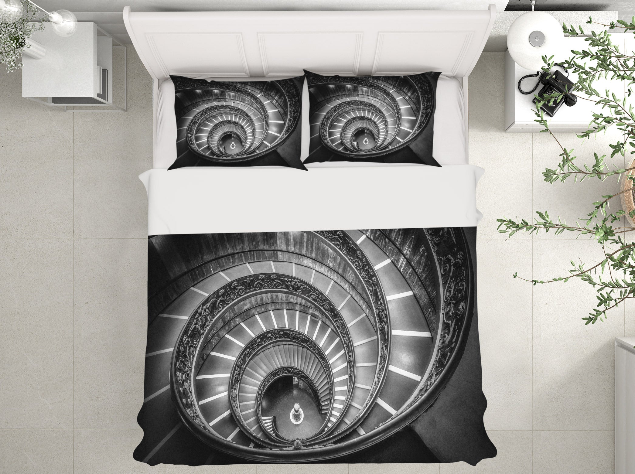 3D Spiral Staircase 59169 Bed Pillowcases Quilt
